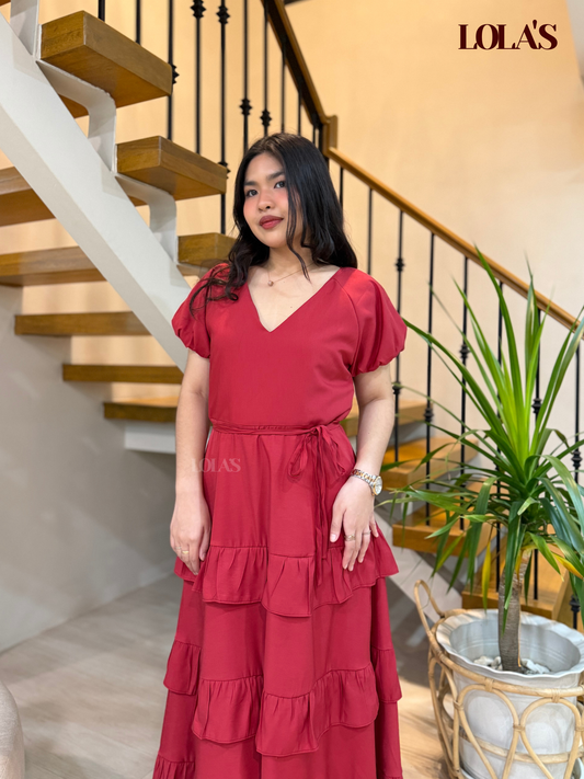 Melai Dress (Crimson Red)