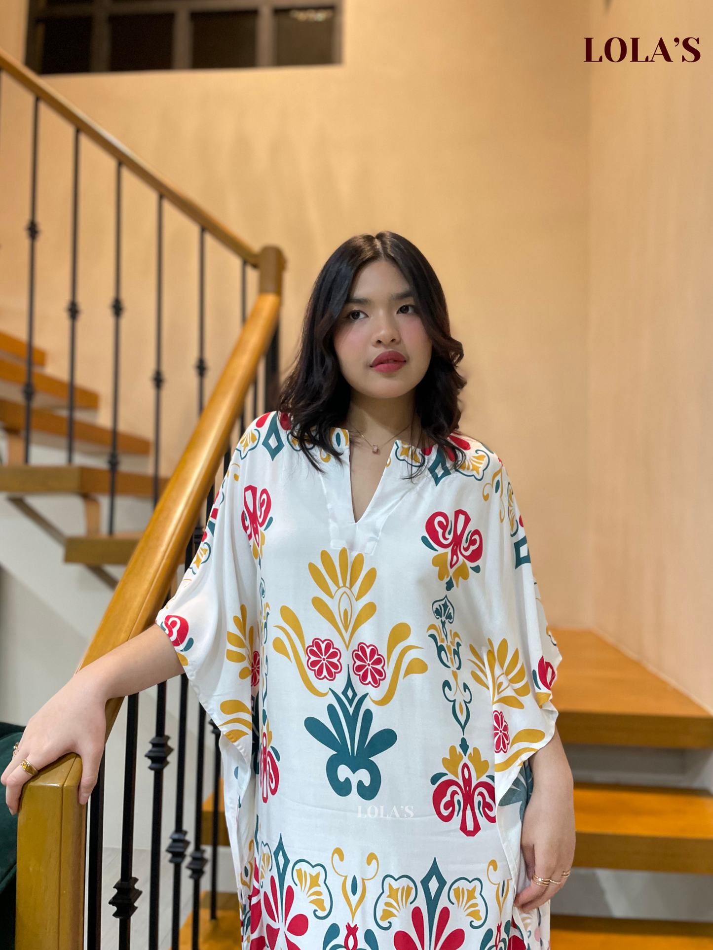 Donya Dress (Red Ornate)