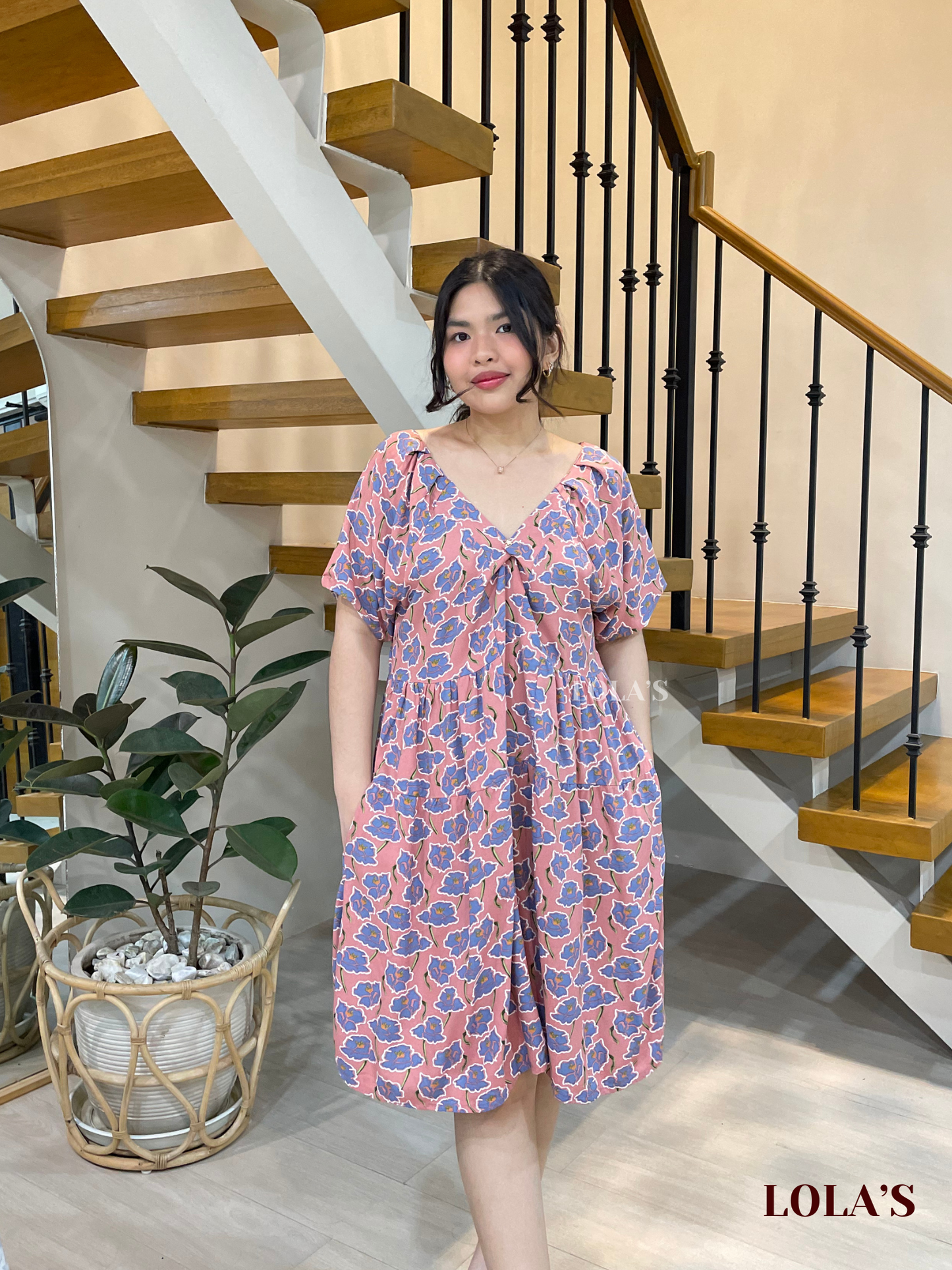 Klarisse Dress (Pink Blooms)