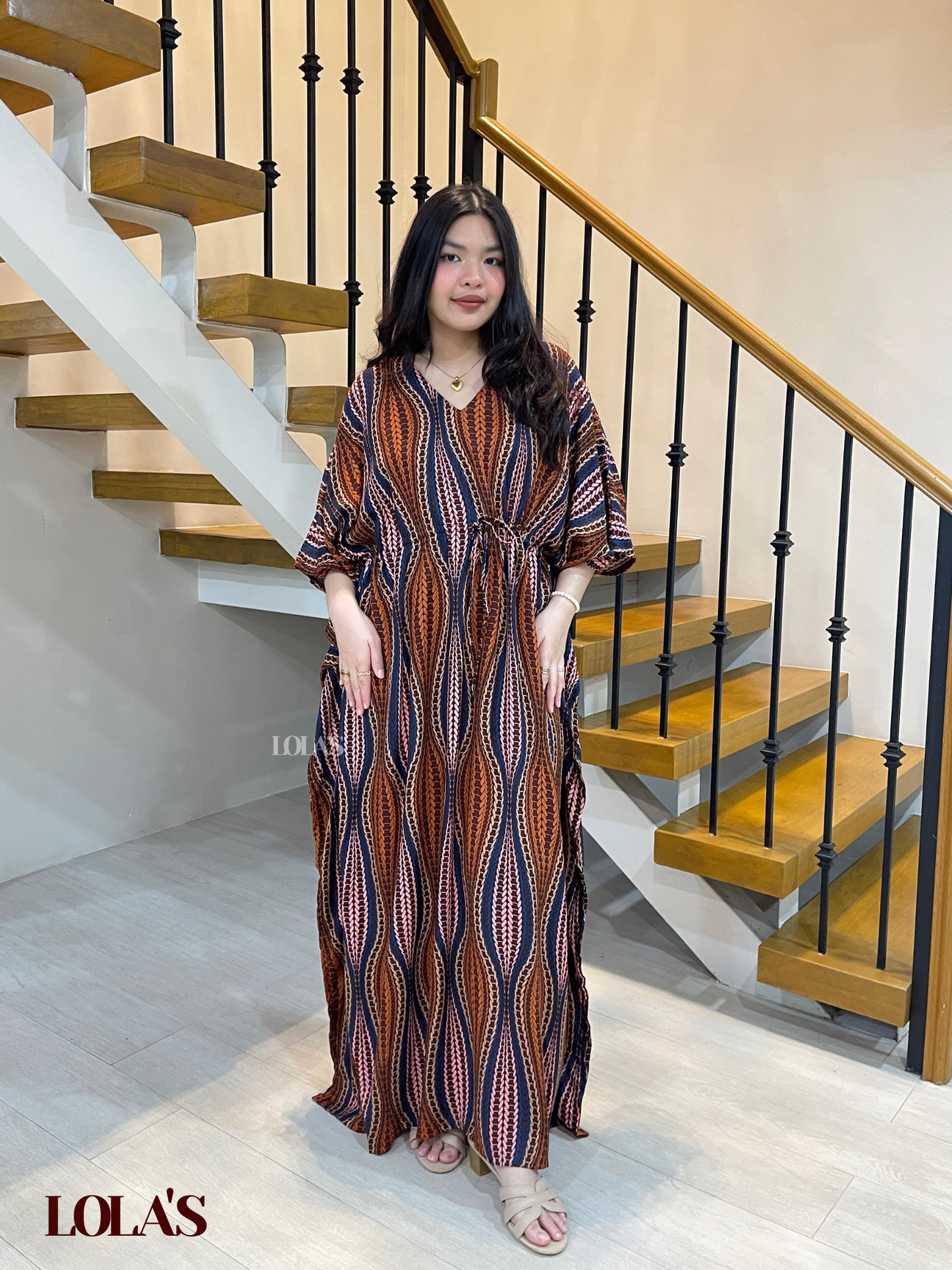 Rowena Dress (Earthy Rust)