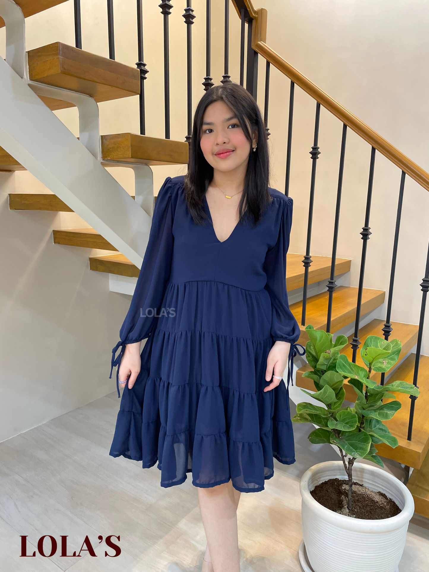 Diana Dress (Navy Blue)