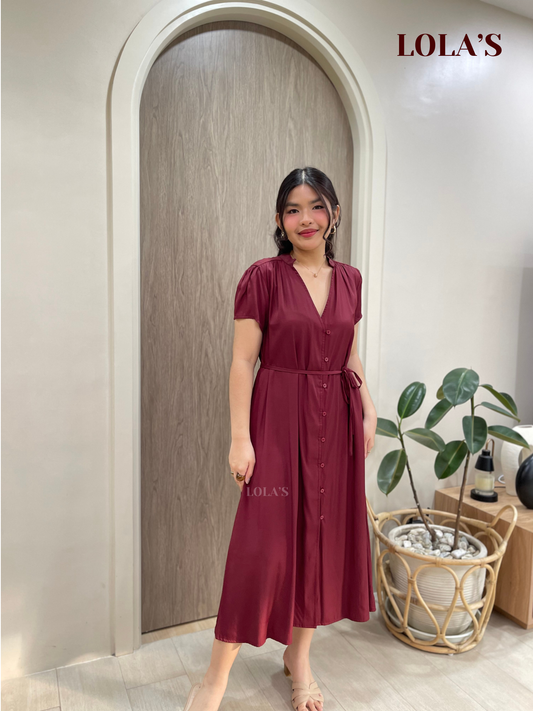 Kyle Dress (Maroon)