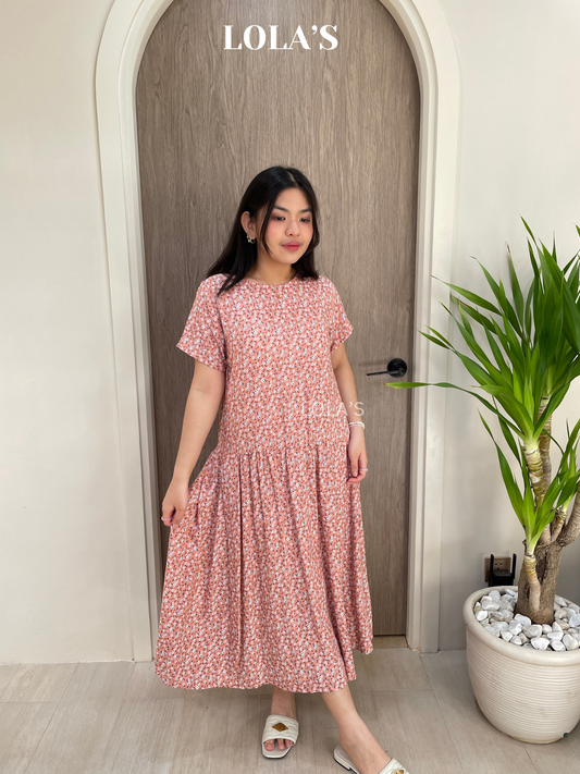 Mina Dress (Peachy Blooms)