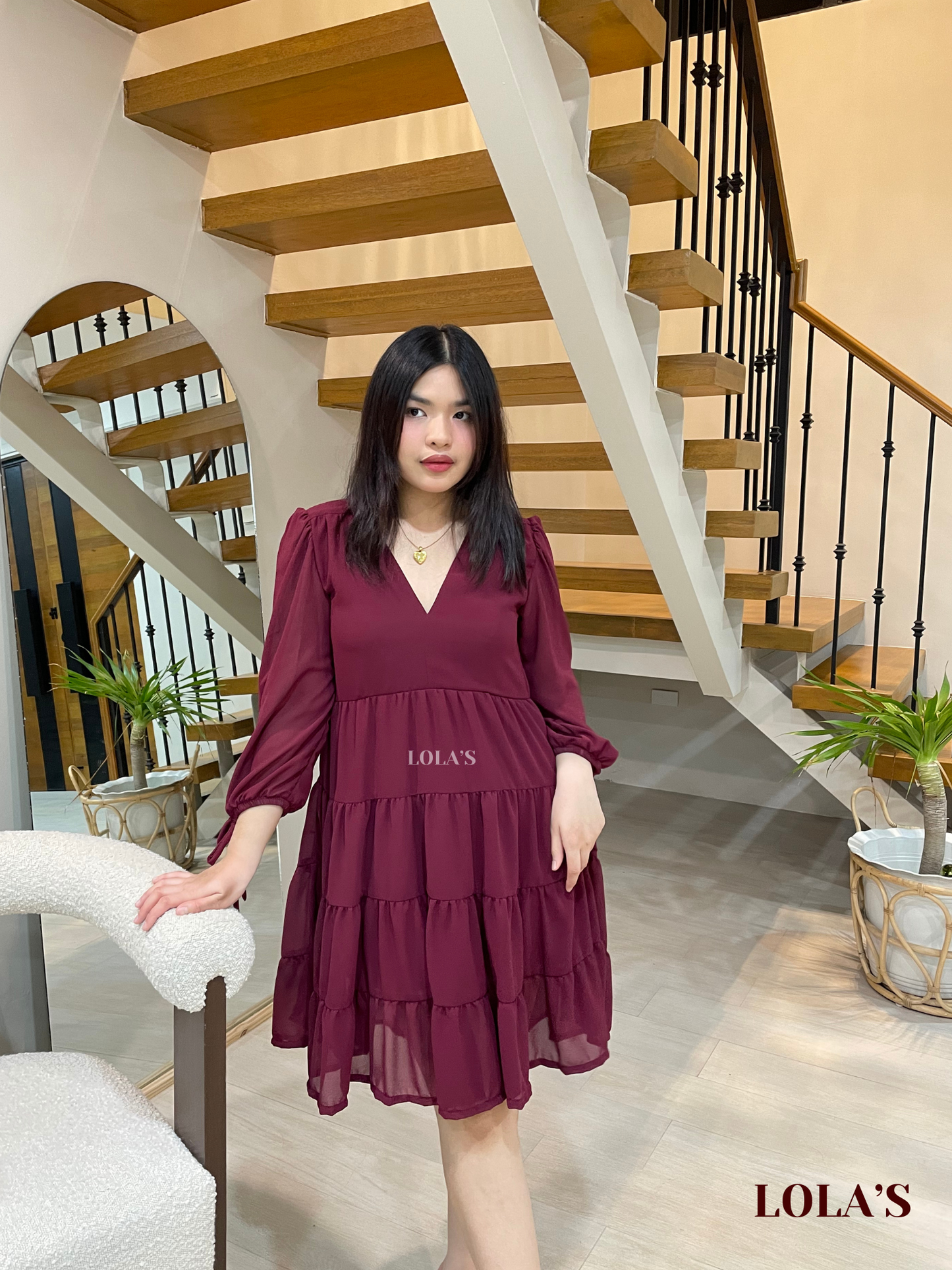 Diana Dress (Wine)