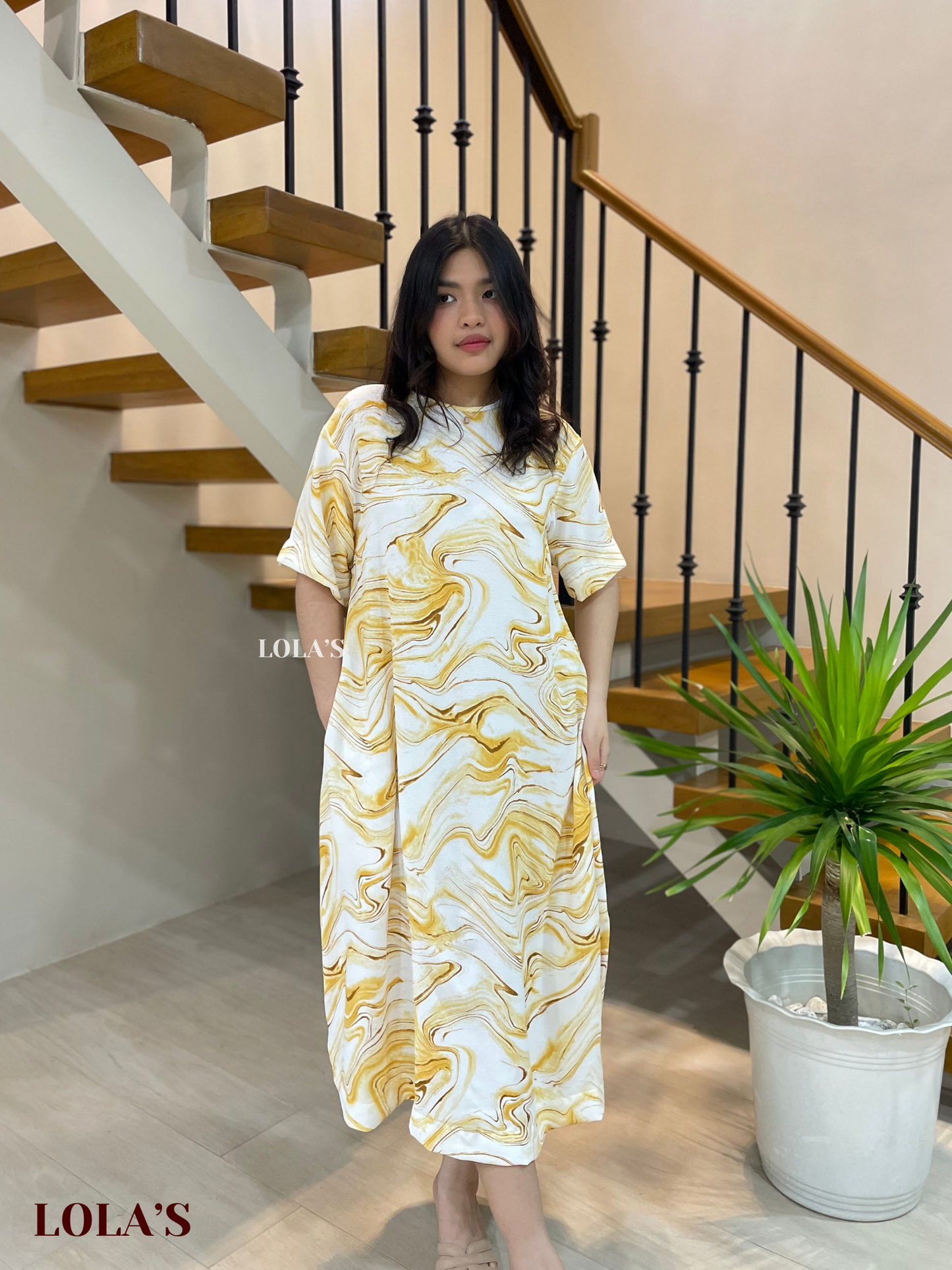 Luna Dress (Caramel Swirl)