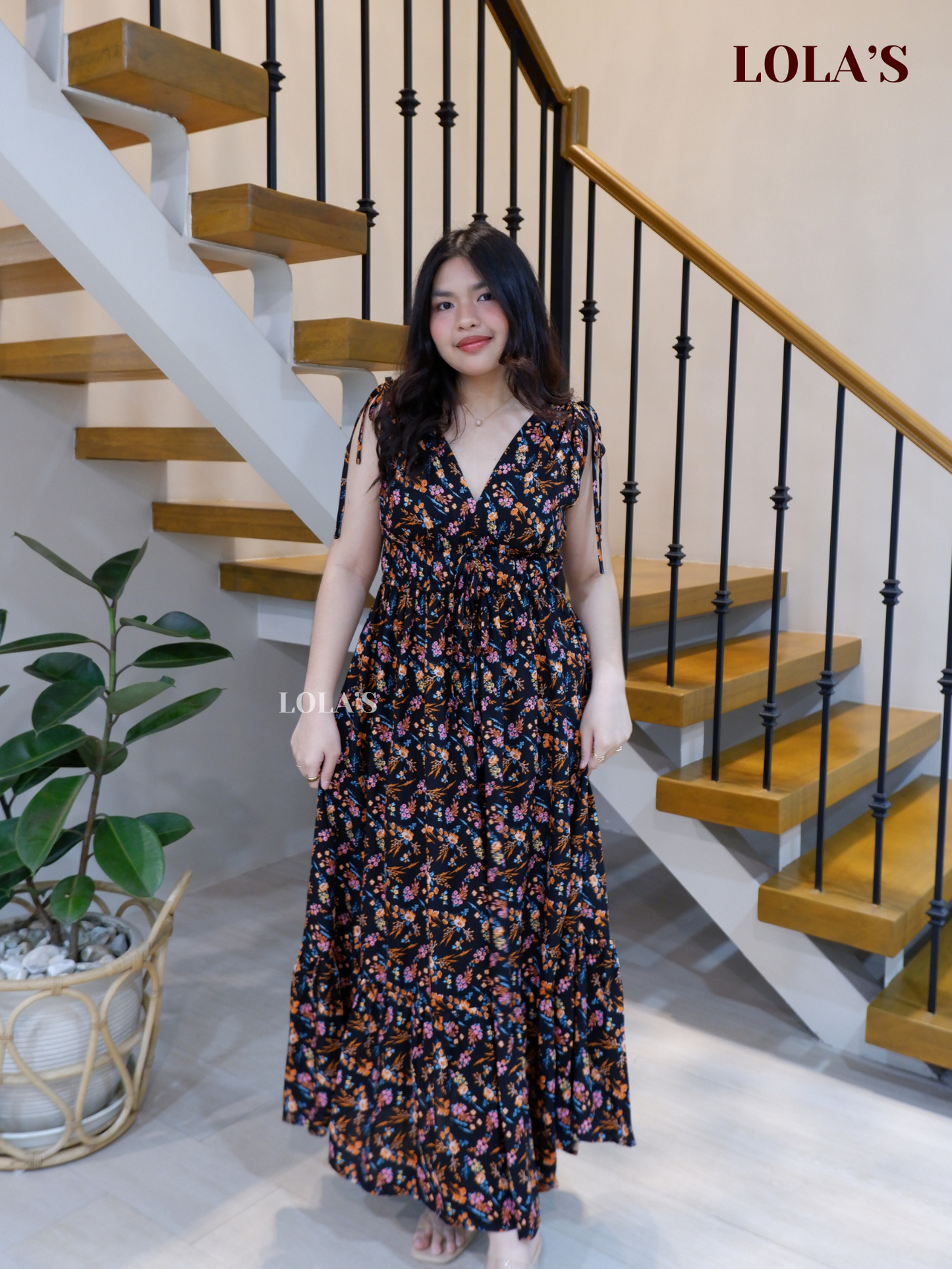Adeline Dress (Cheerful Black)