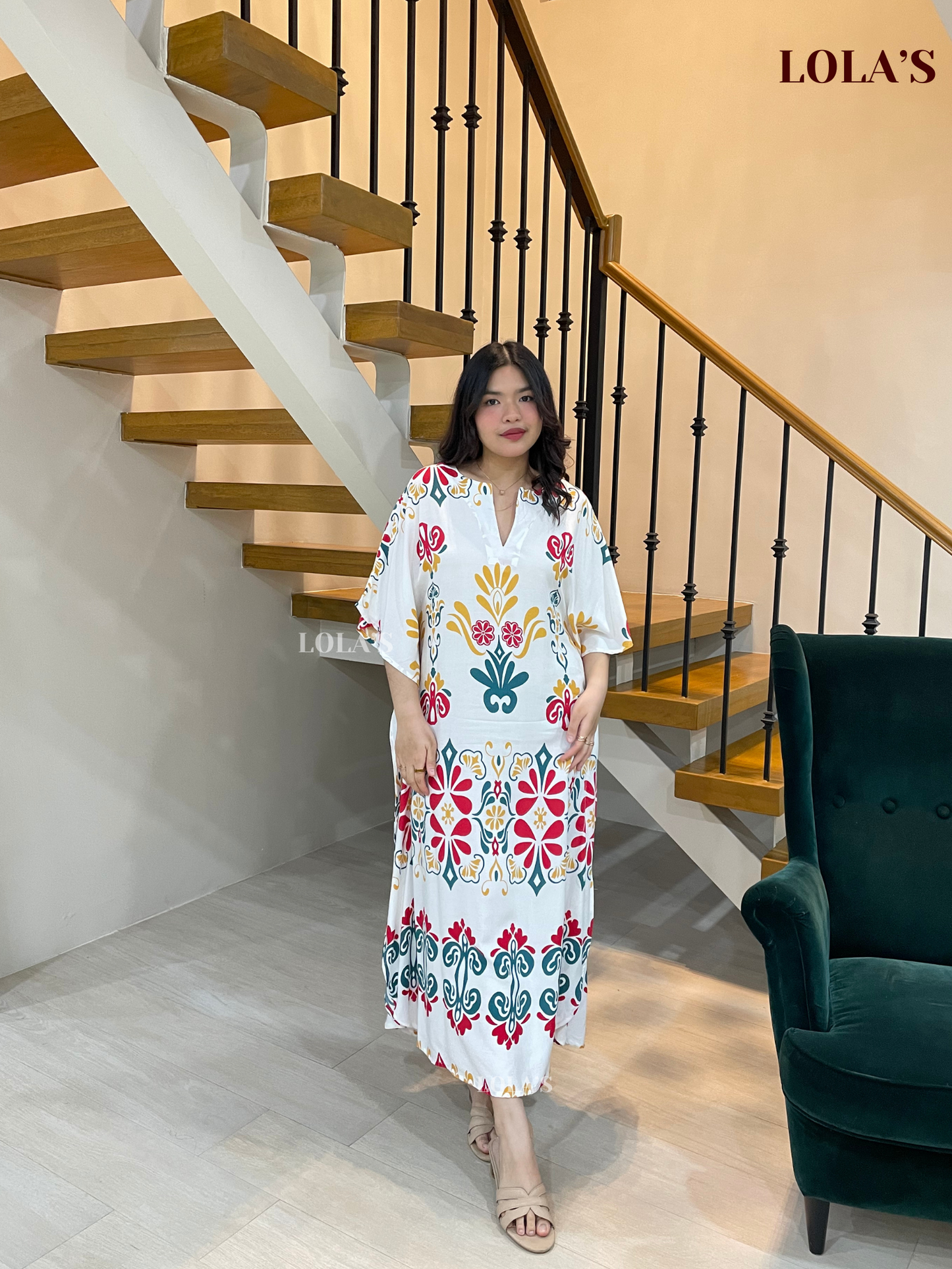 Donya Dress (Red Ornate)