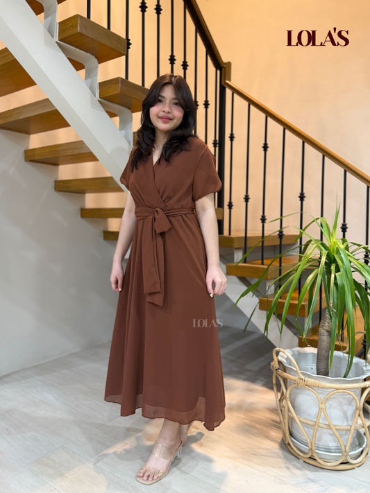 Glinda Dress (Brown)