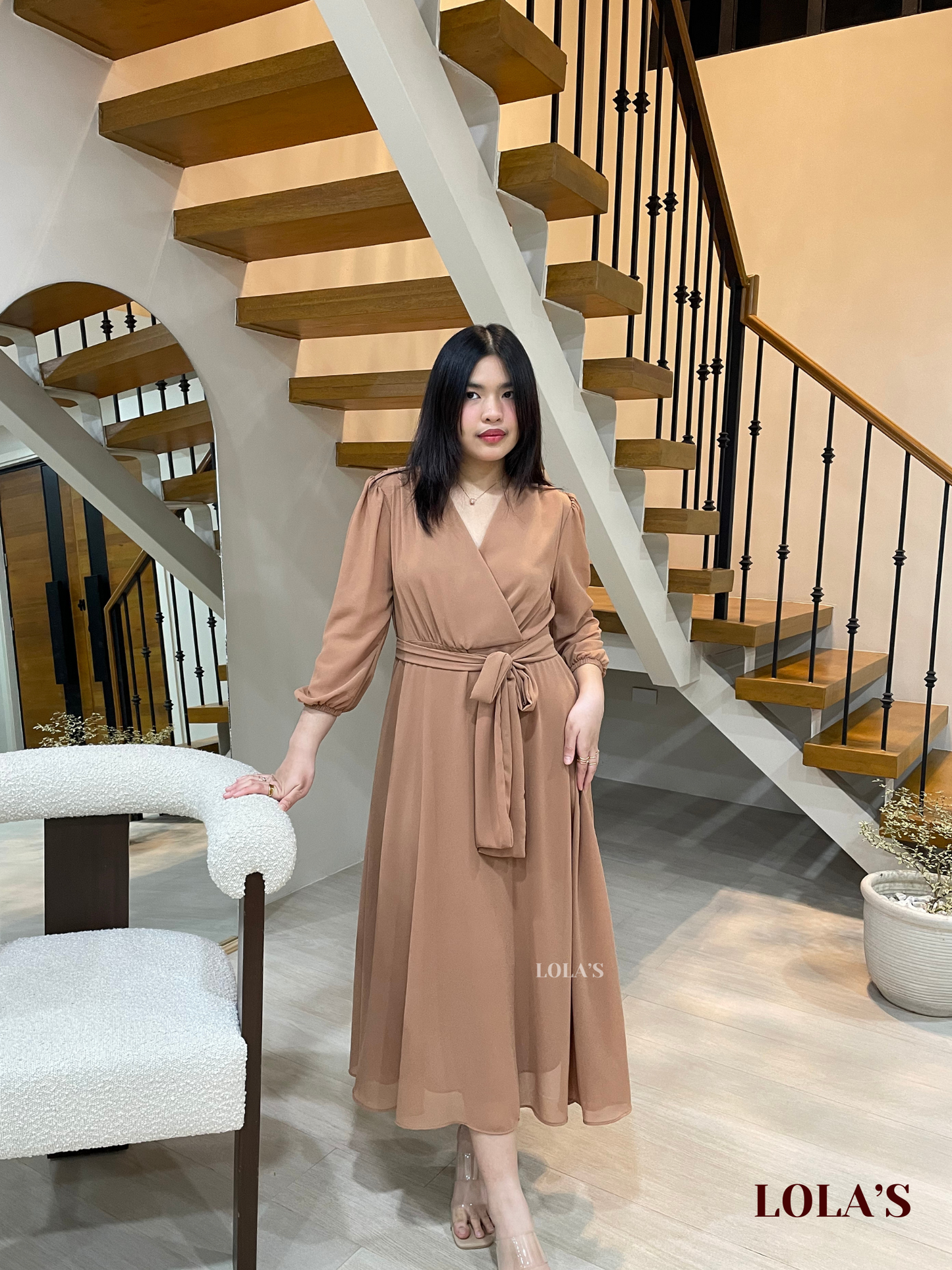 Paula Dress (Mocha)