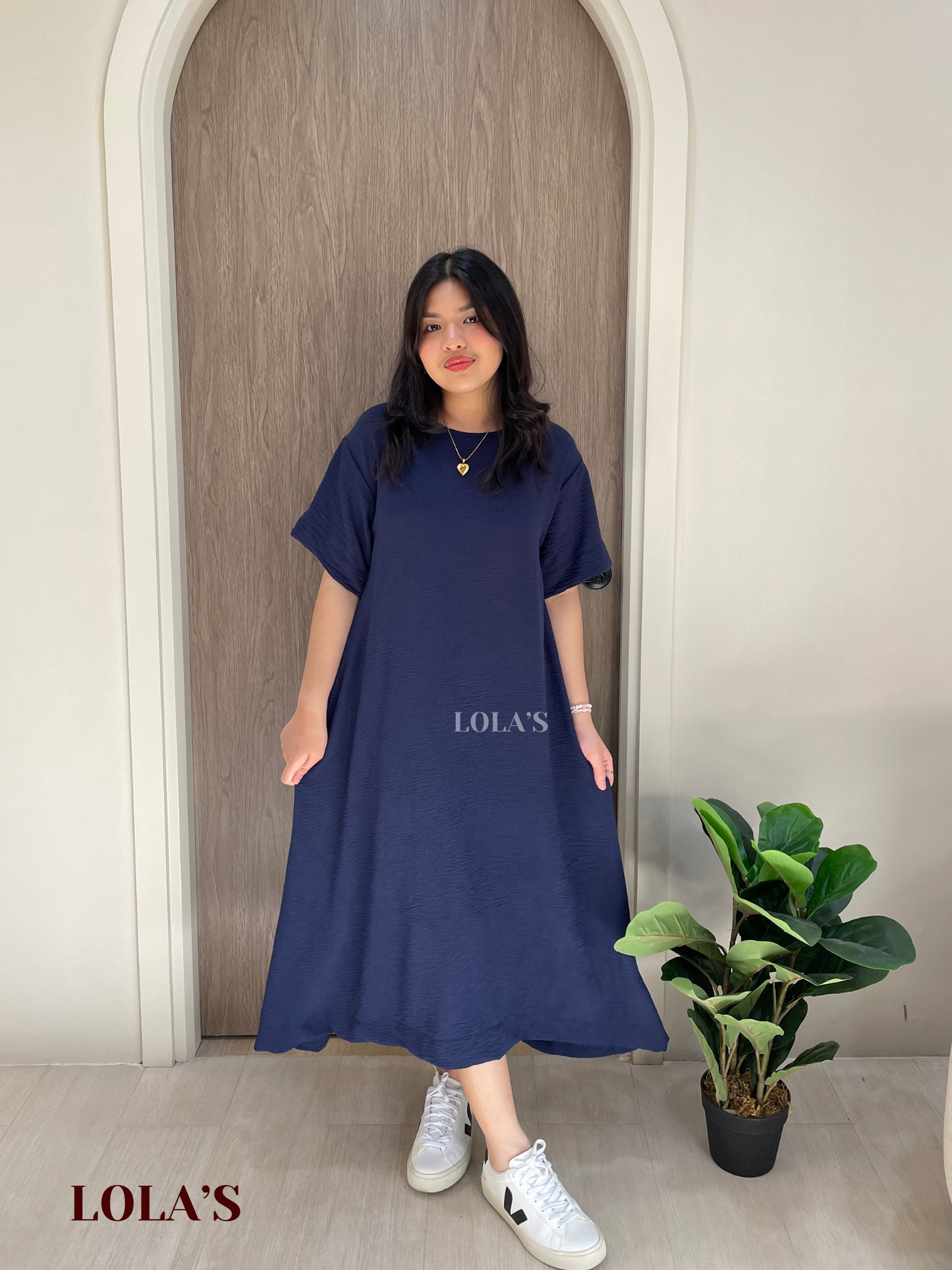 Luna Dress (Navy Blue)