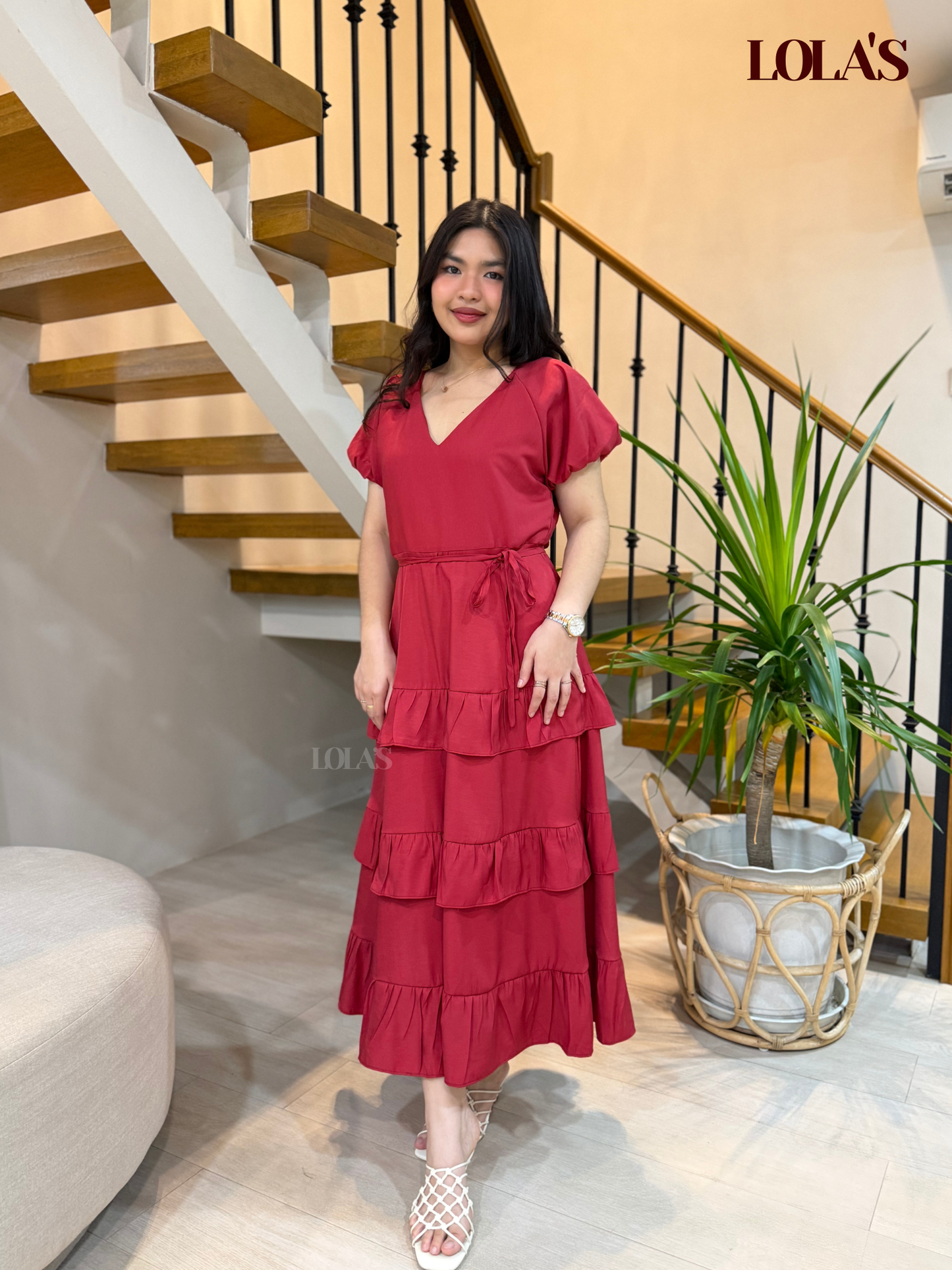 Melai Dress (Crimson Red)