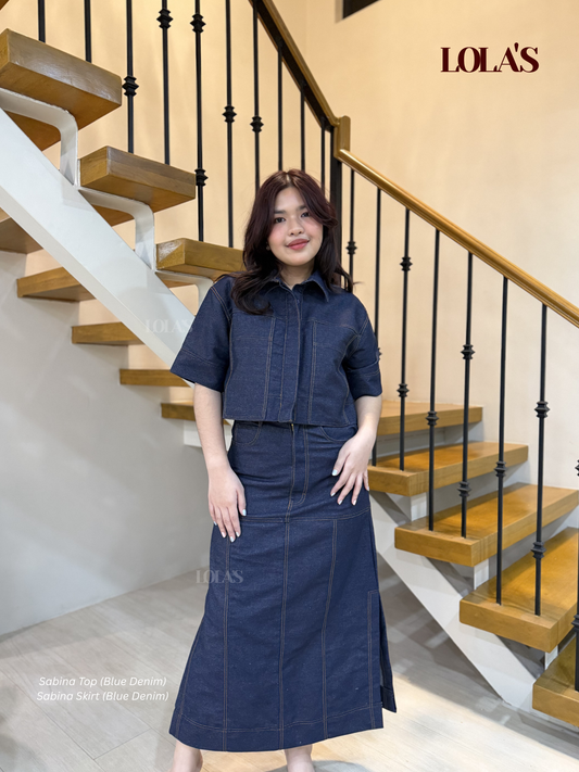 Sabina Skirt (Blue Denim)