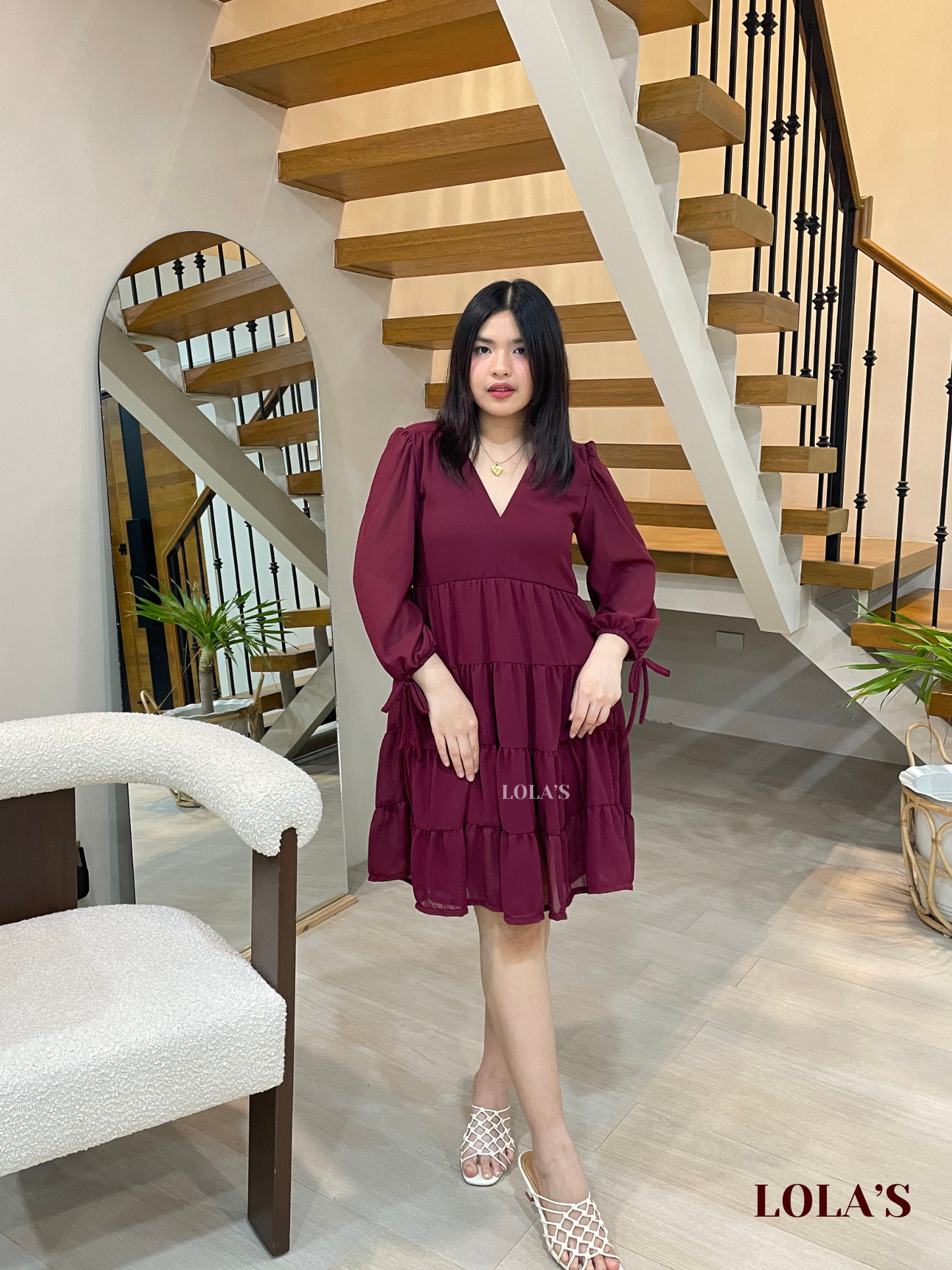 Diana Dress (Wine)