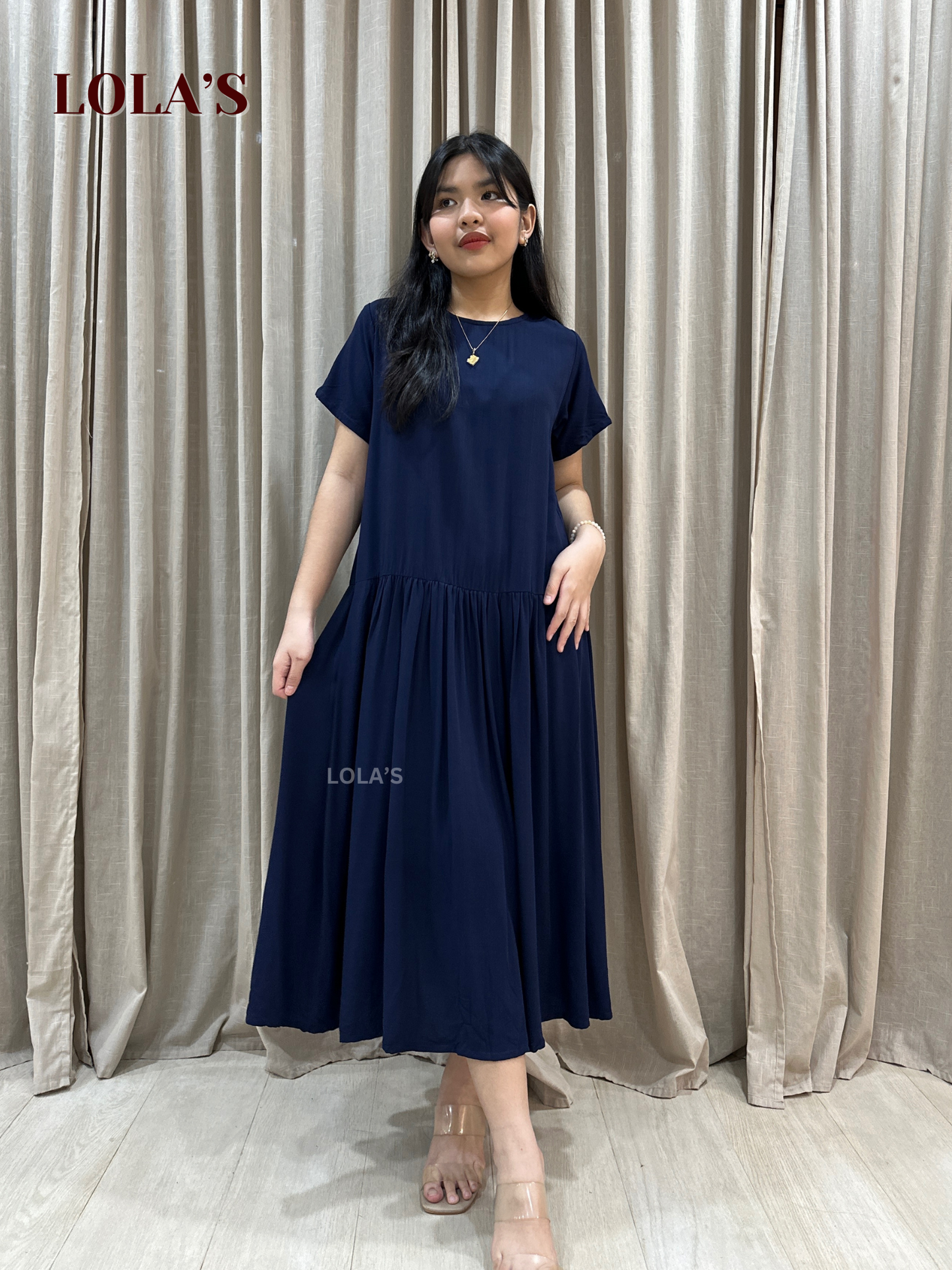 Mina Dress (Navy Blue)