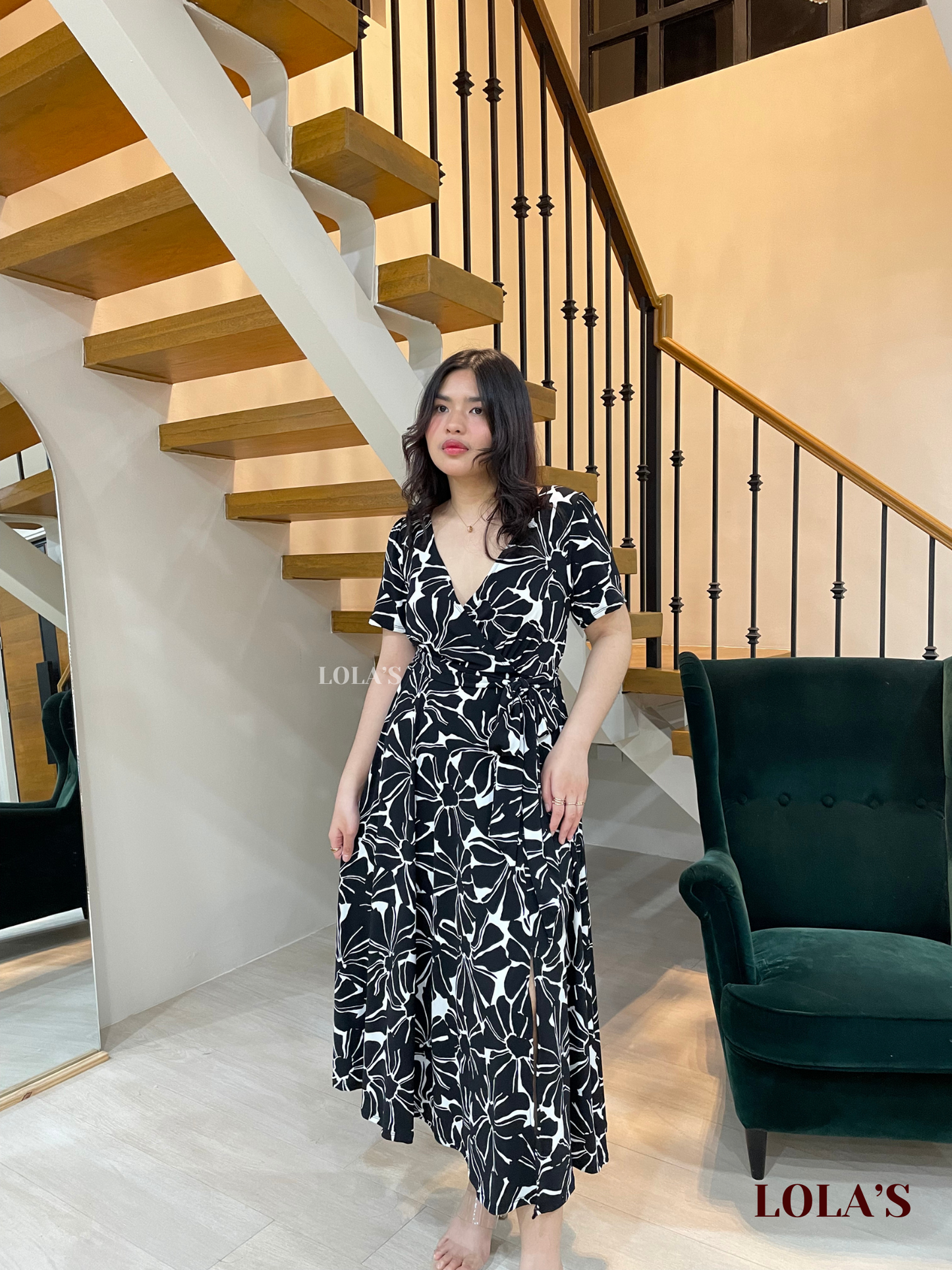 Celestine Dress (Floral Abstract)