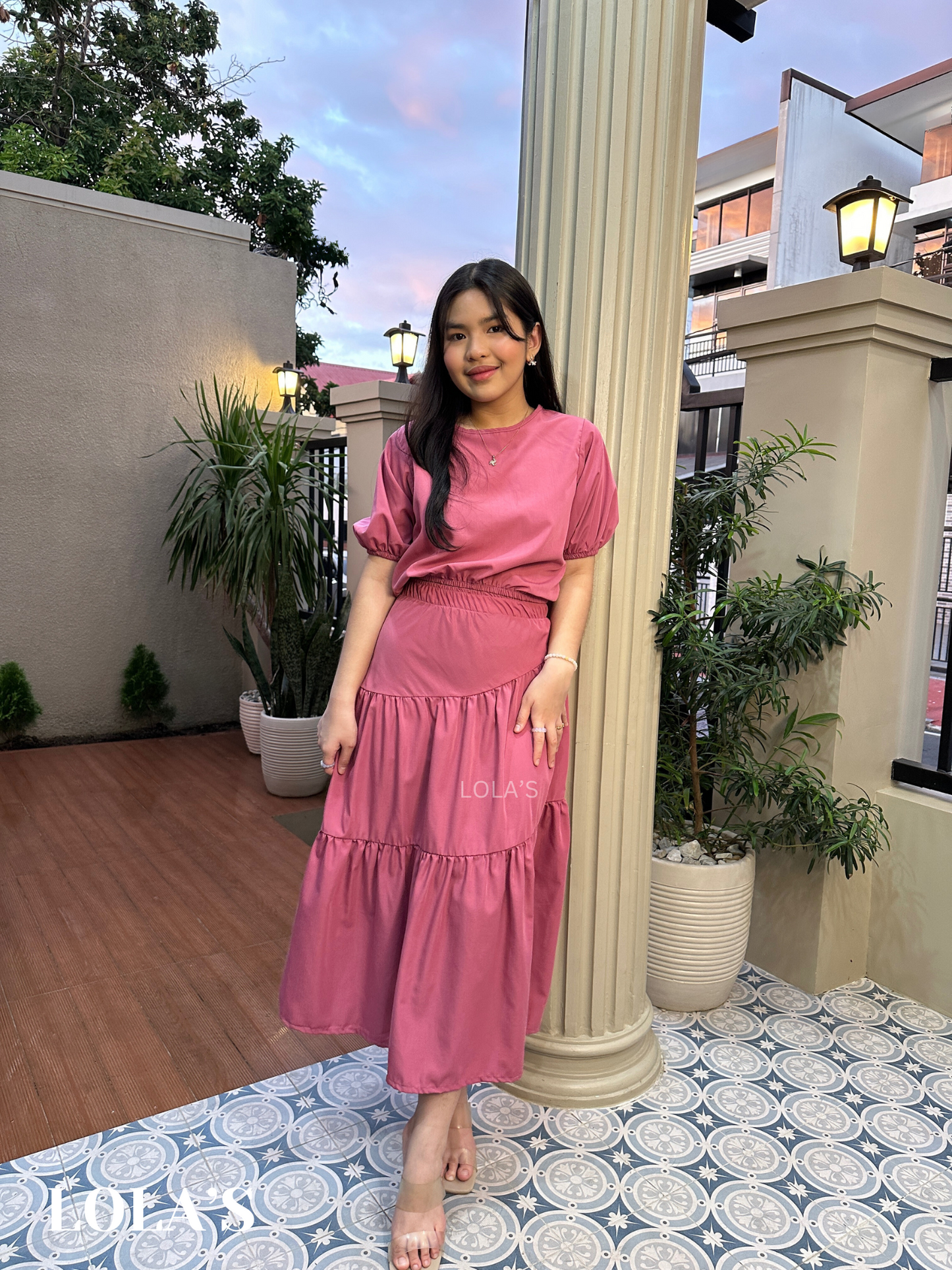 Amelia Skirt Coords (Old Rose)