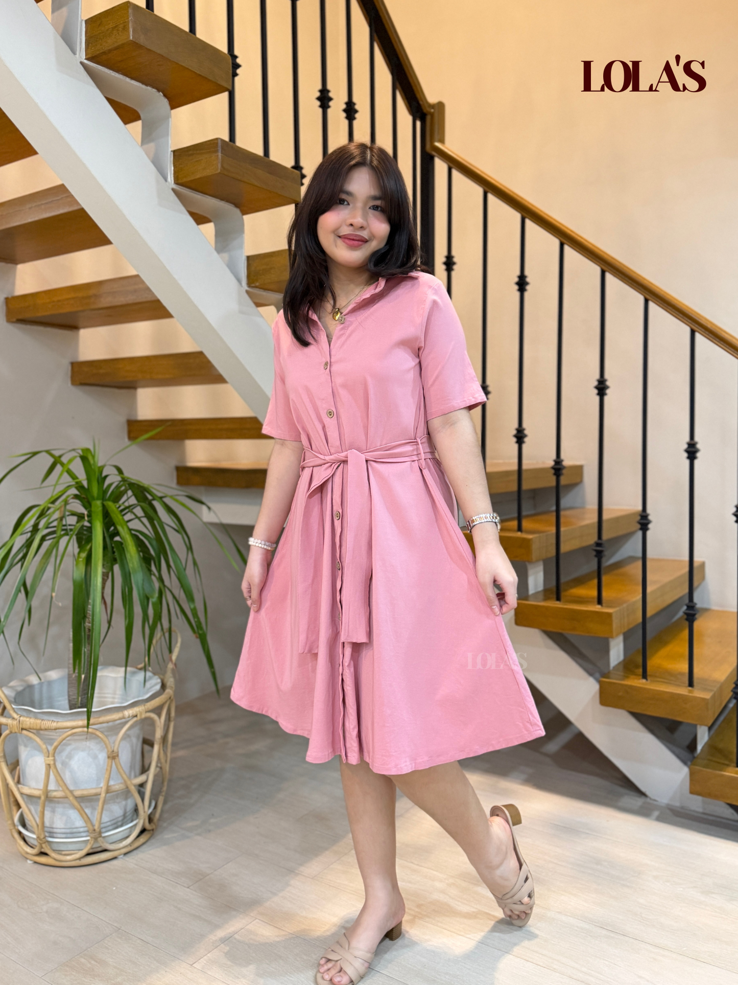 Alexa Polo Dress (Old Rose)