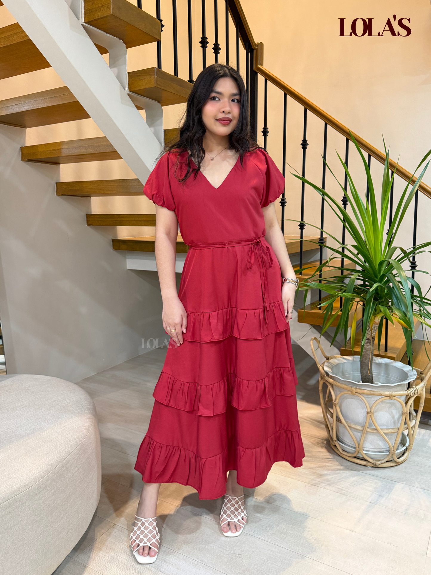 Melai Dress (Crimson Red)