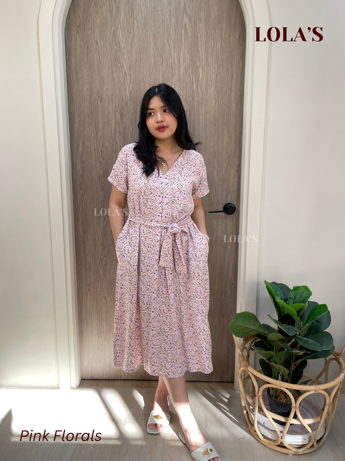 Tracy Dress (Pink Florals)
