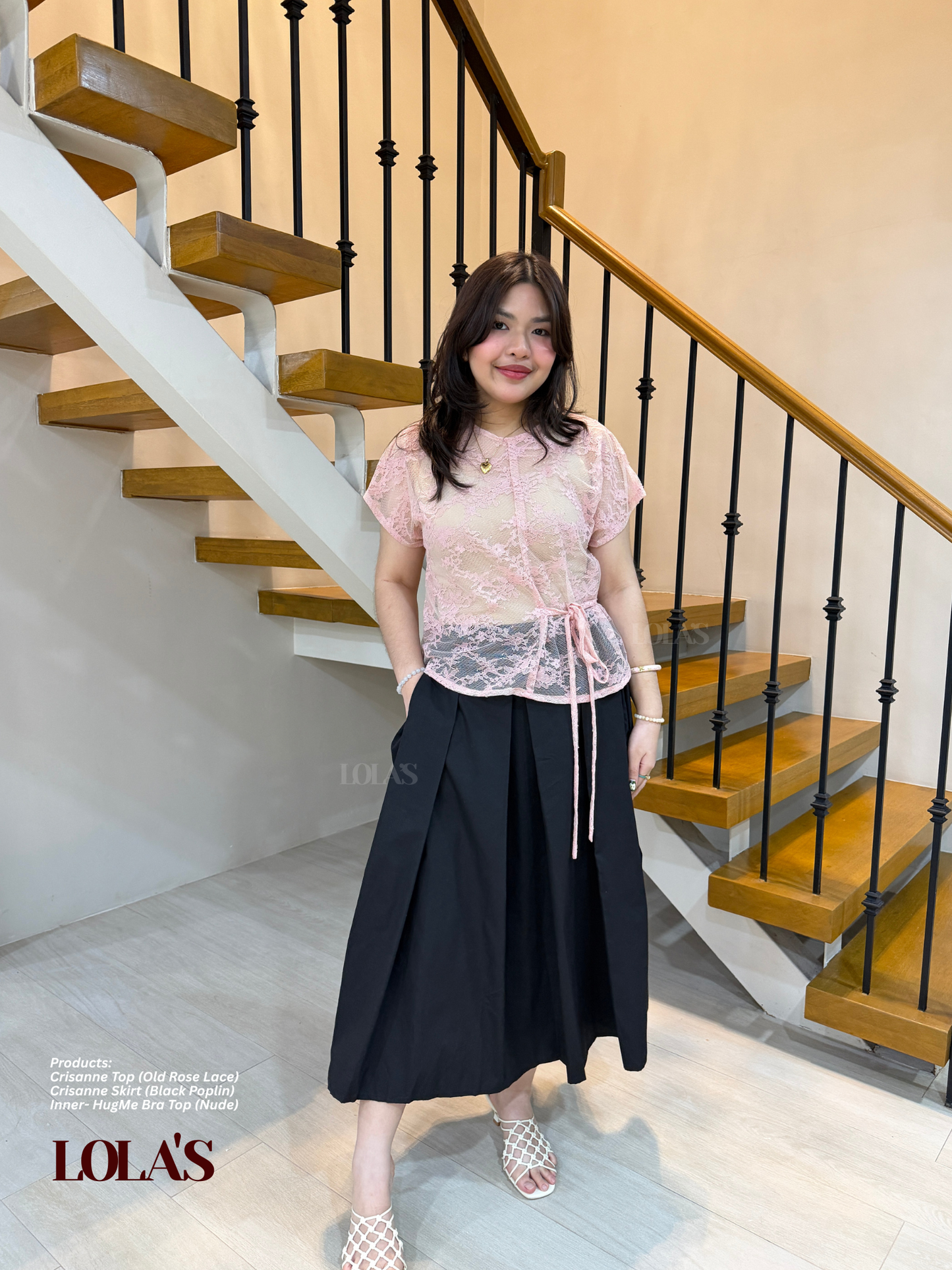 Crisanne Top (Old Rose Lace | Sheer | See-Through)