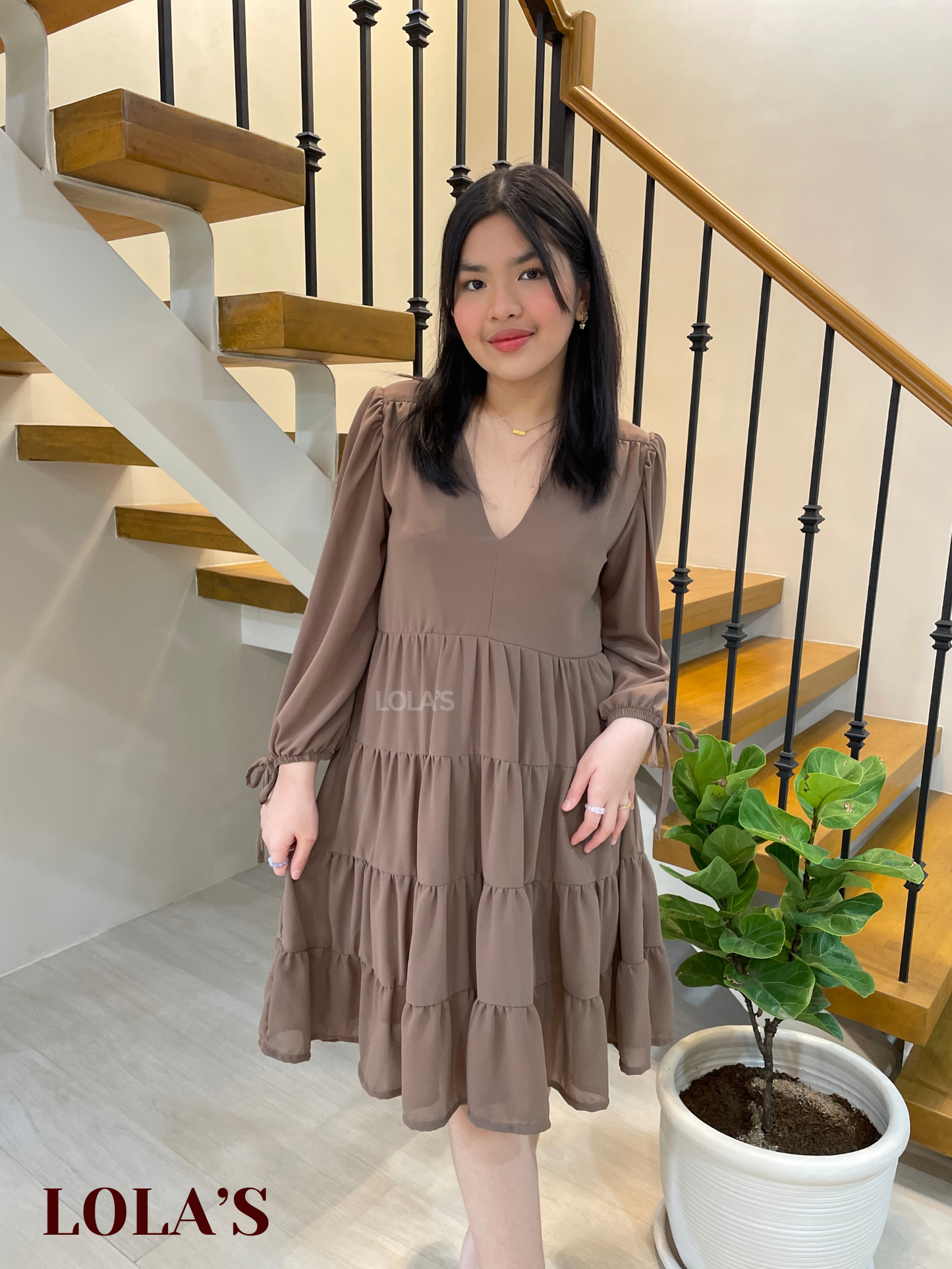 Diana Dress (Deep Taupe)
