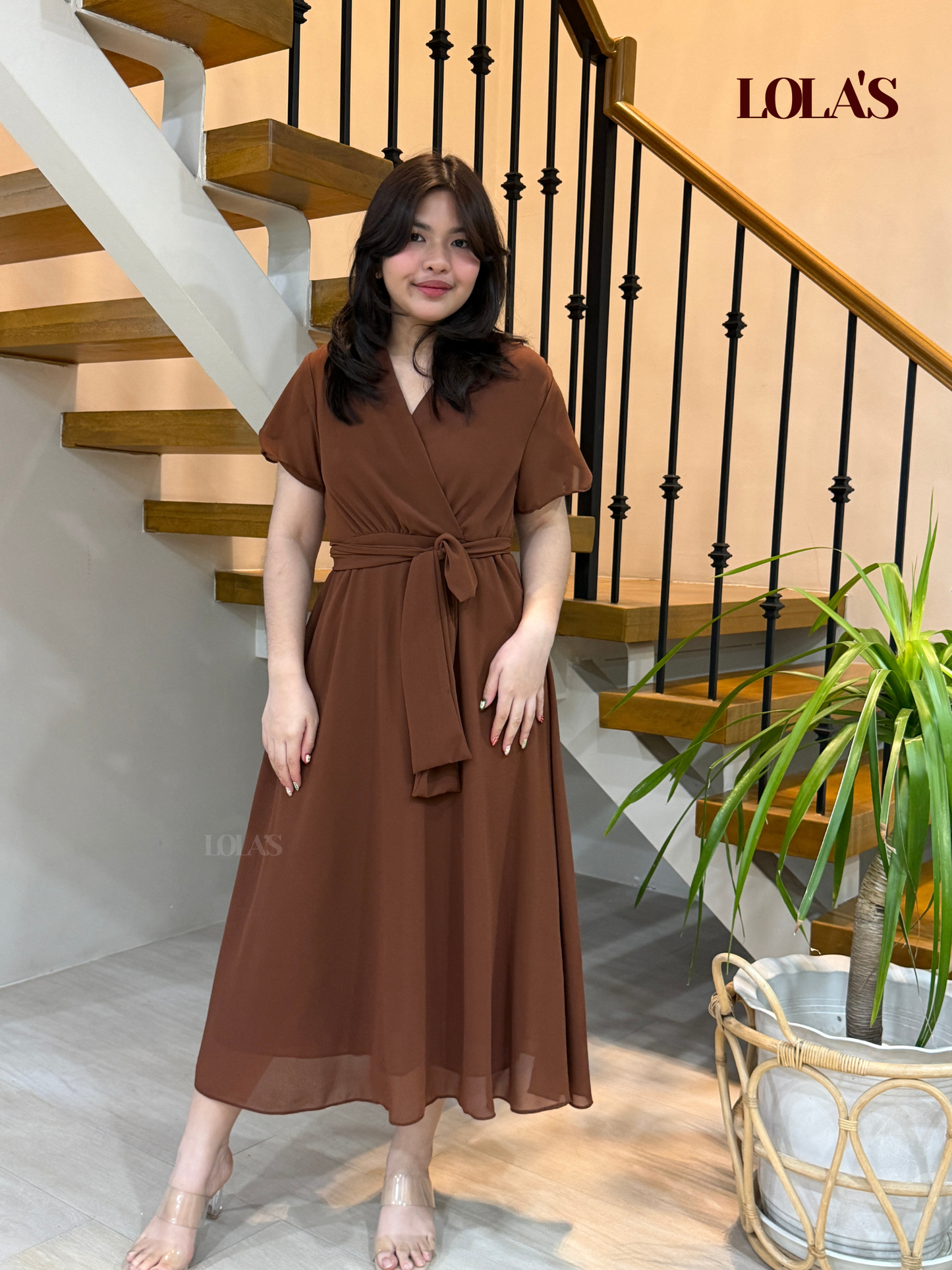 Glinda Dress (Brown)