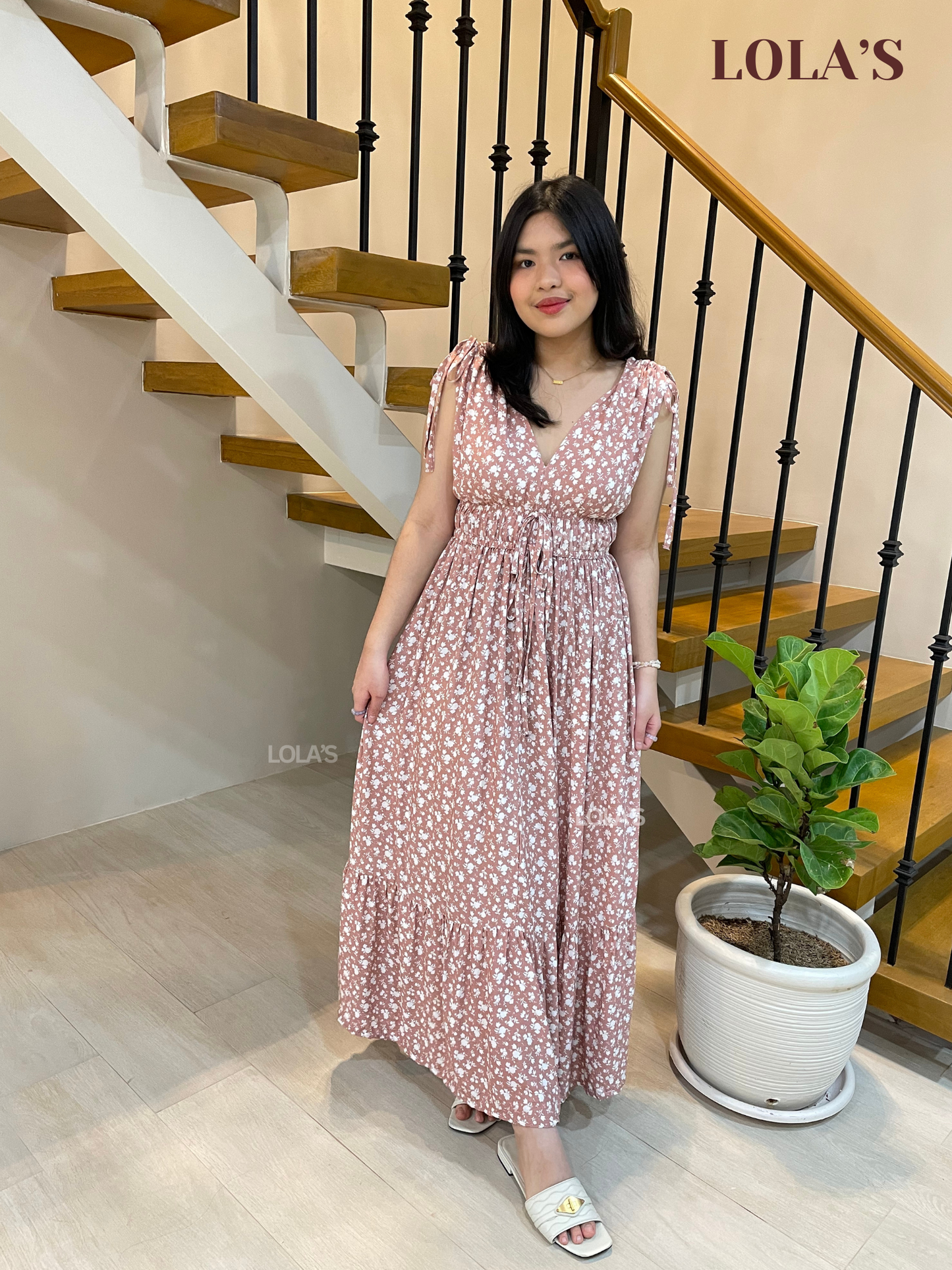Adeline Dress (Old Rose Floral)