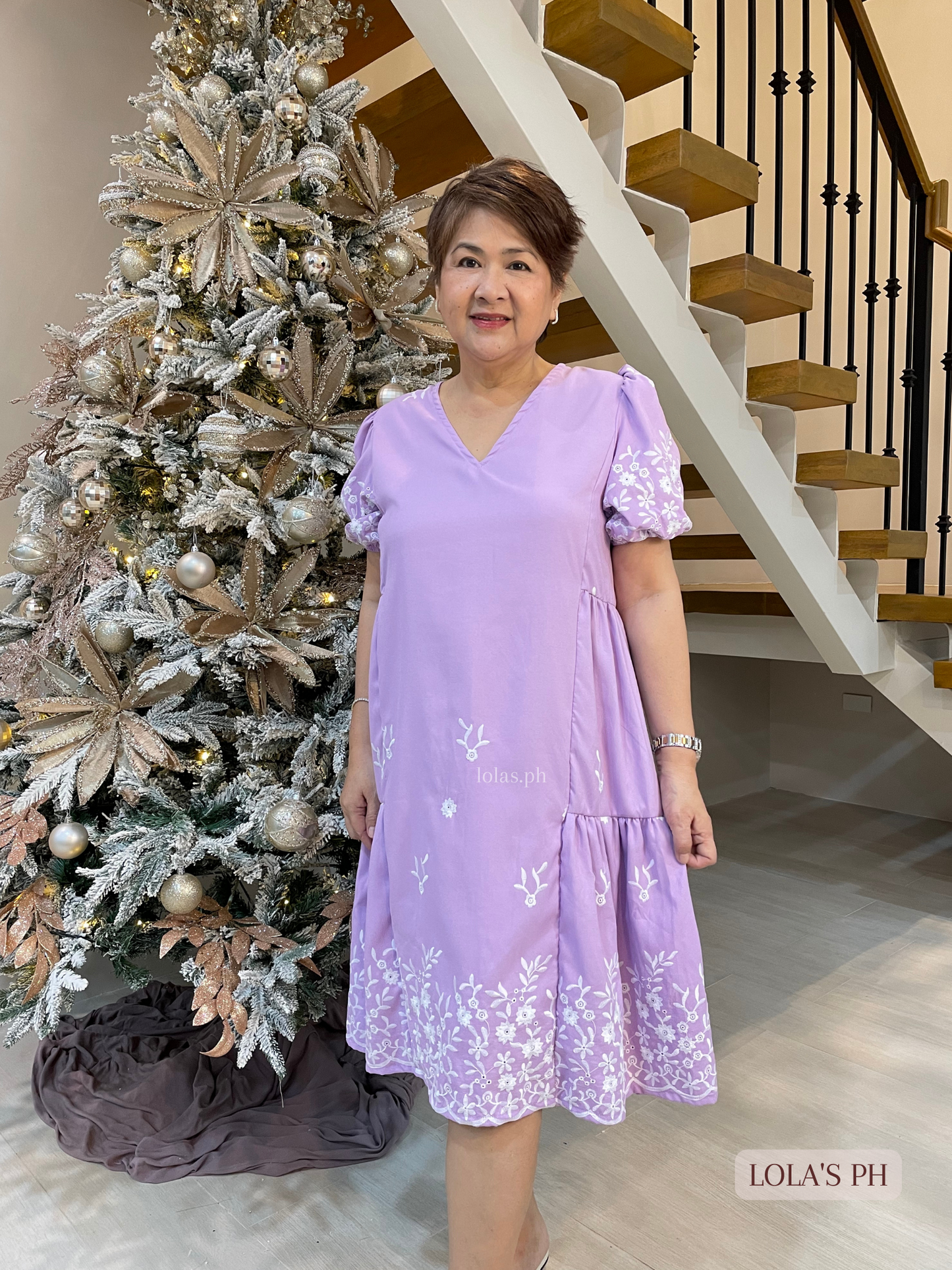 Samantha Dress (Lavender Eyelet)