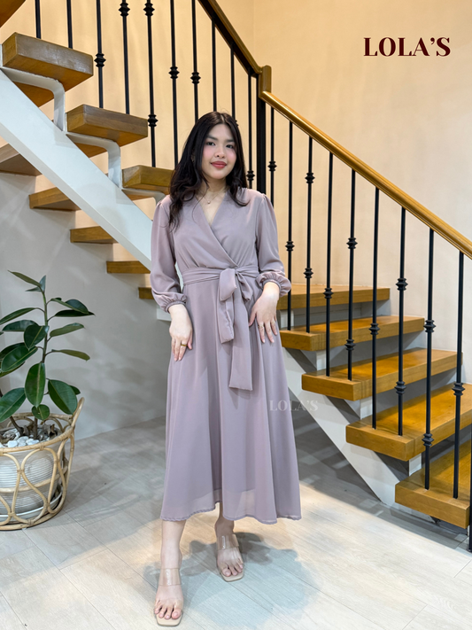 Paula Dress (Light Taupe)
