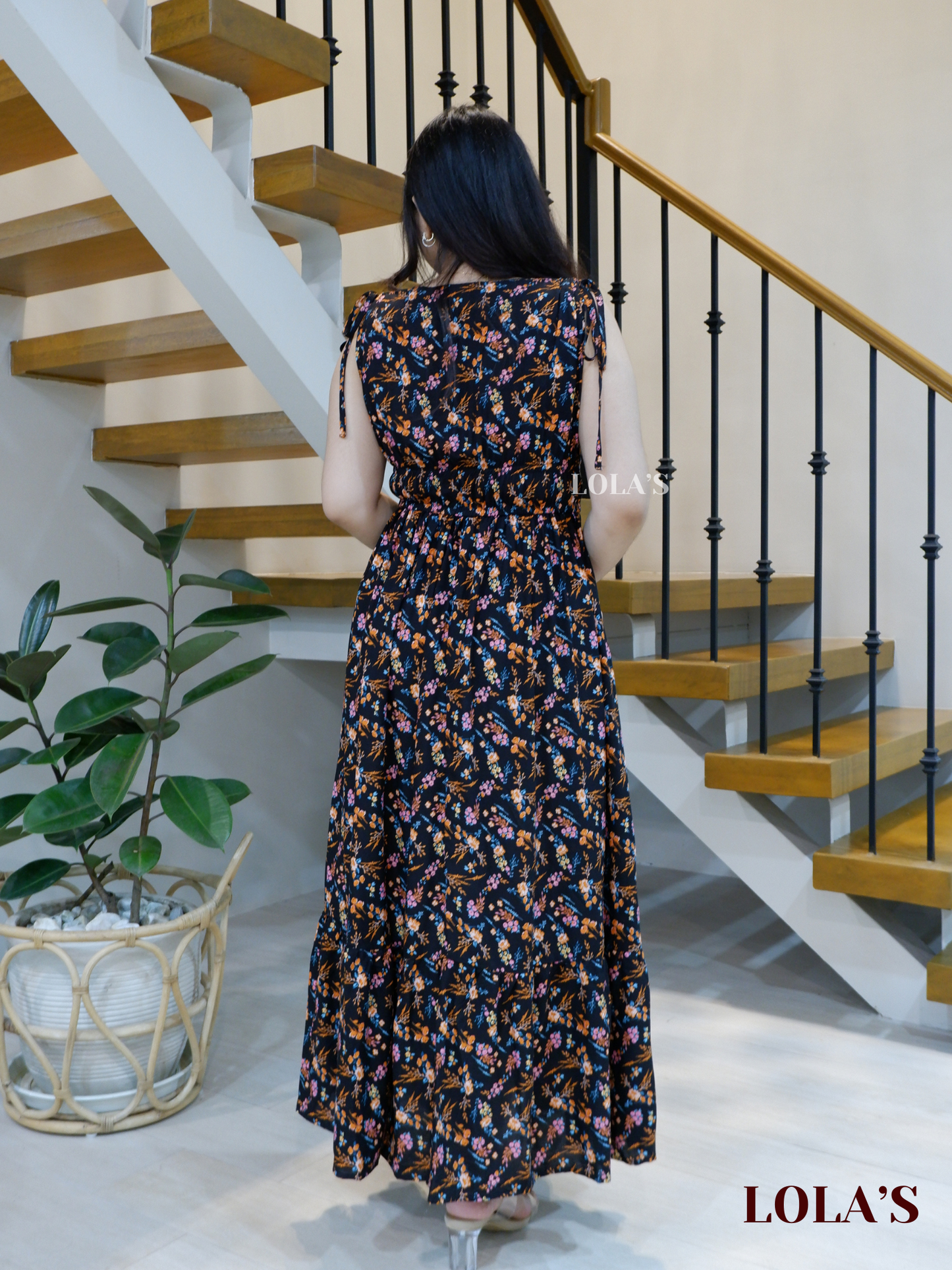 Adeline Dress (Cheerful Black)