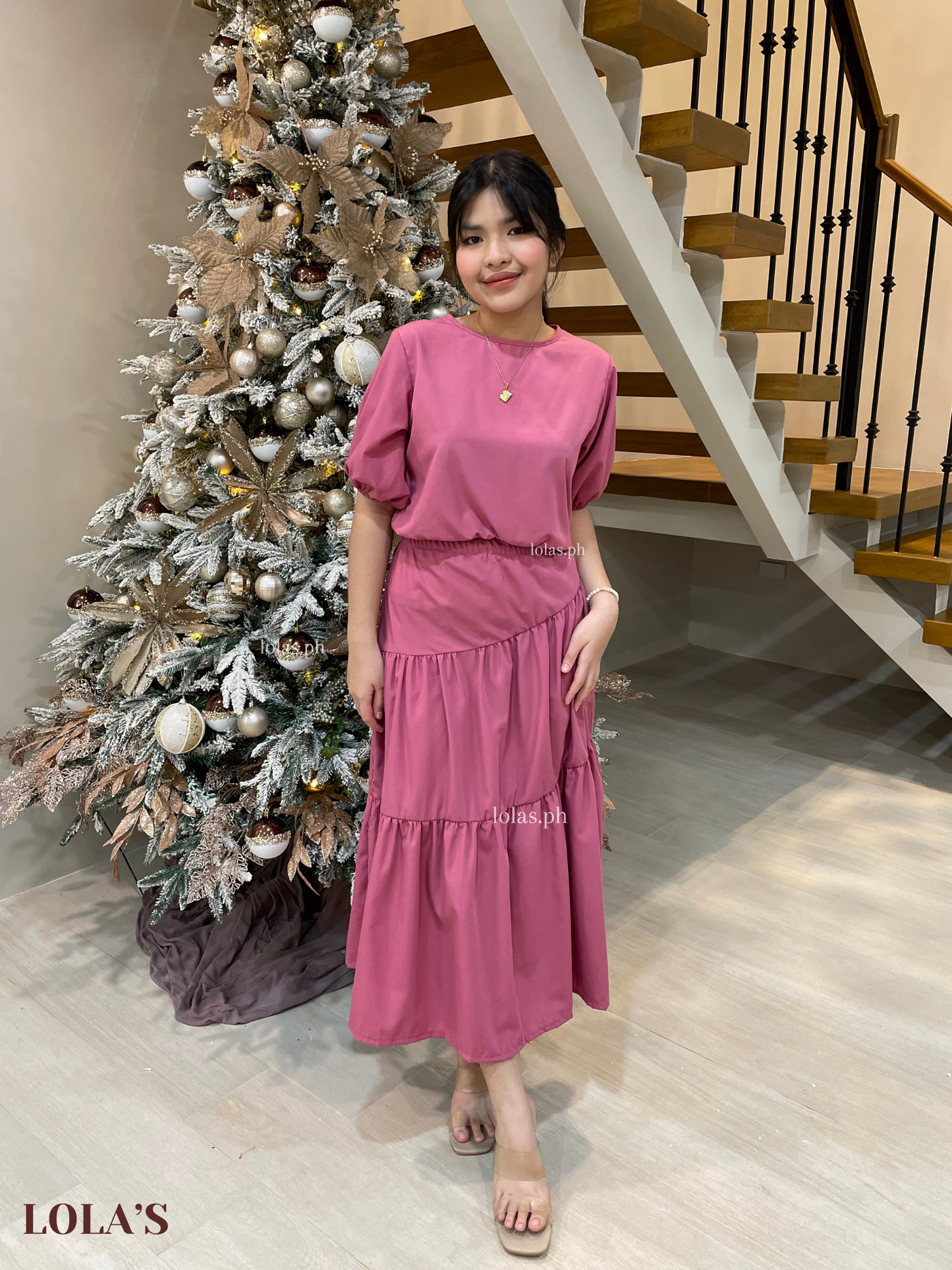 Amelia Skirt Coords (Old Rose)