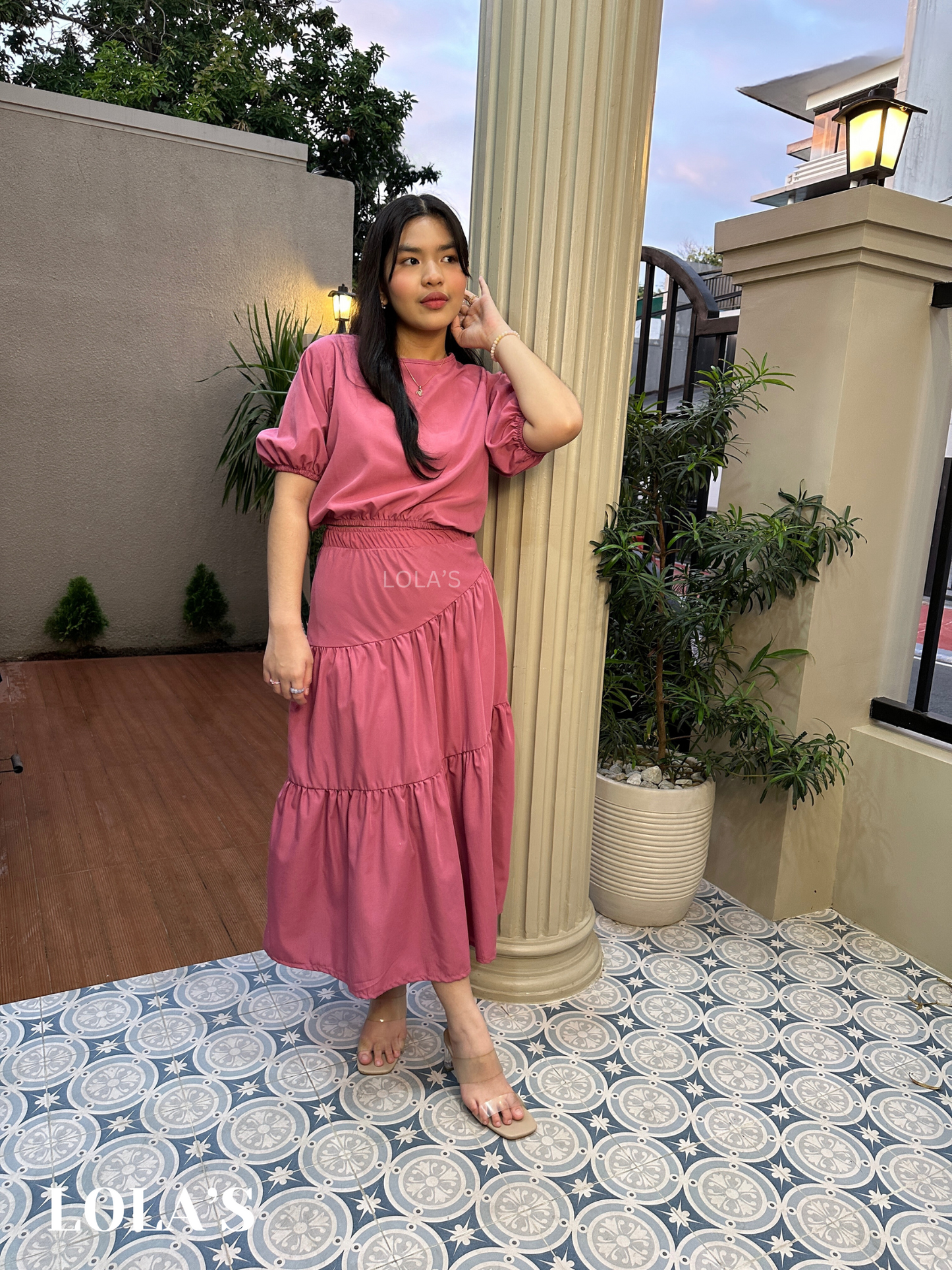 Amelia Skirt Coords (Old Rose)