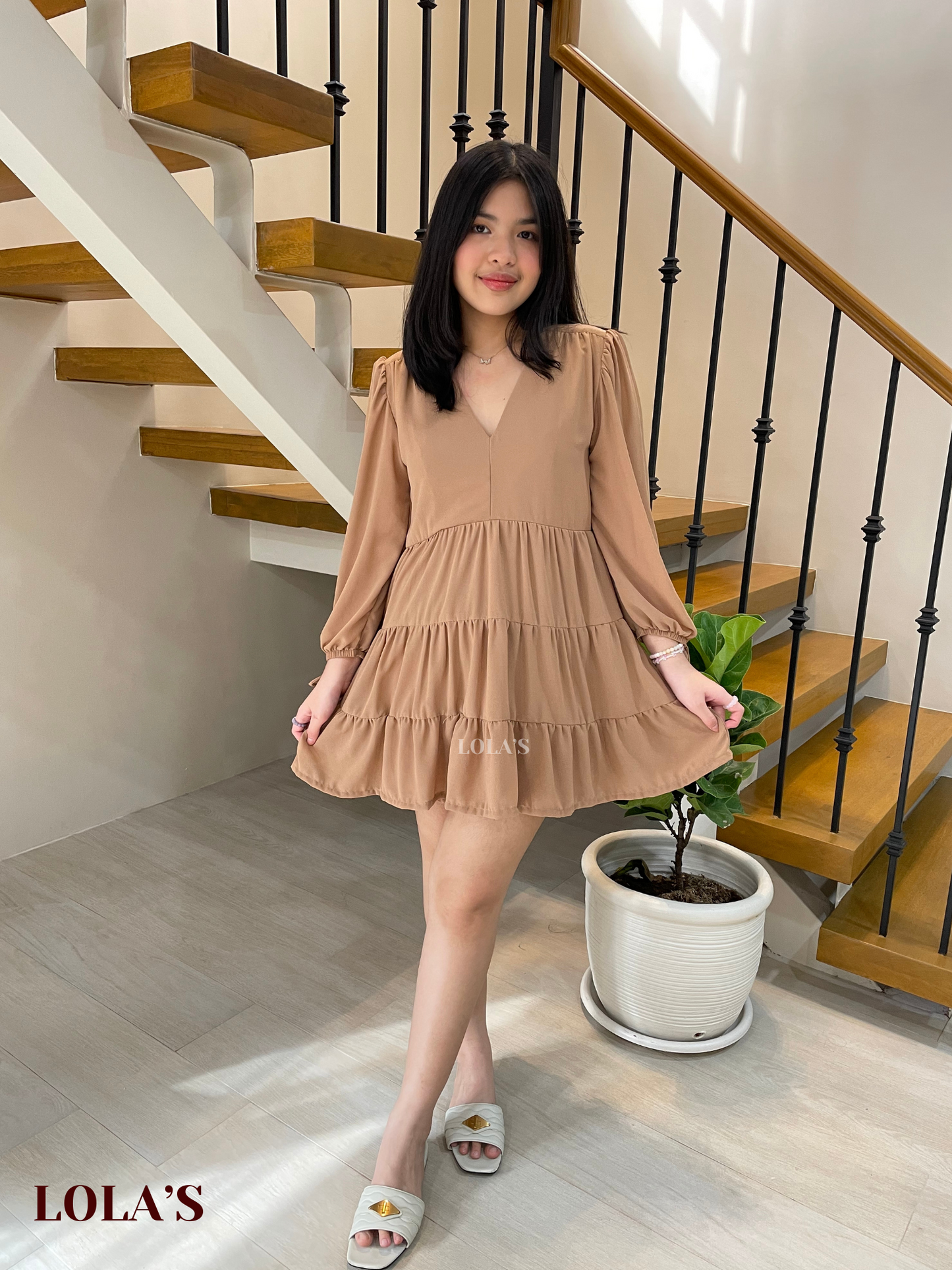 Monina Dress (Latte)