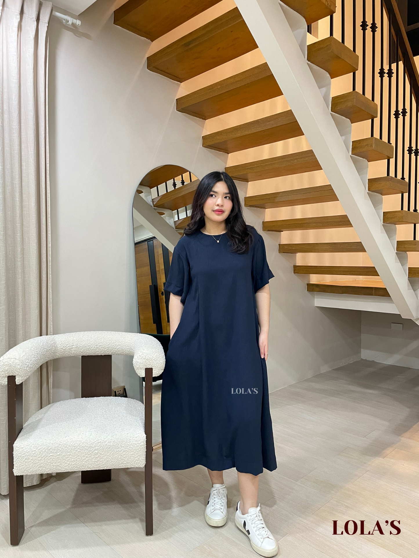 Luna Dress (Navy Blue)