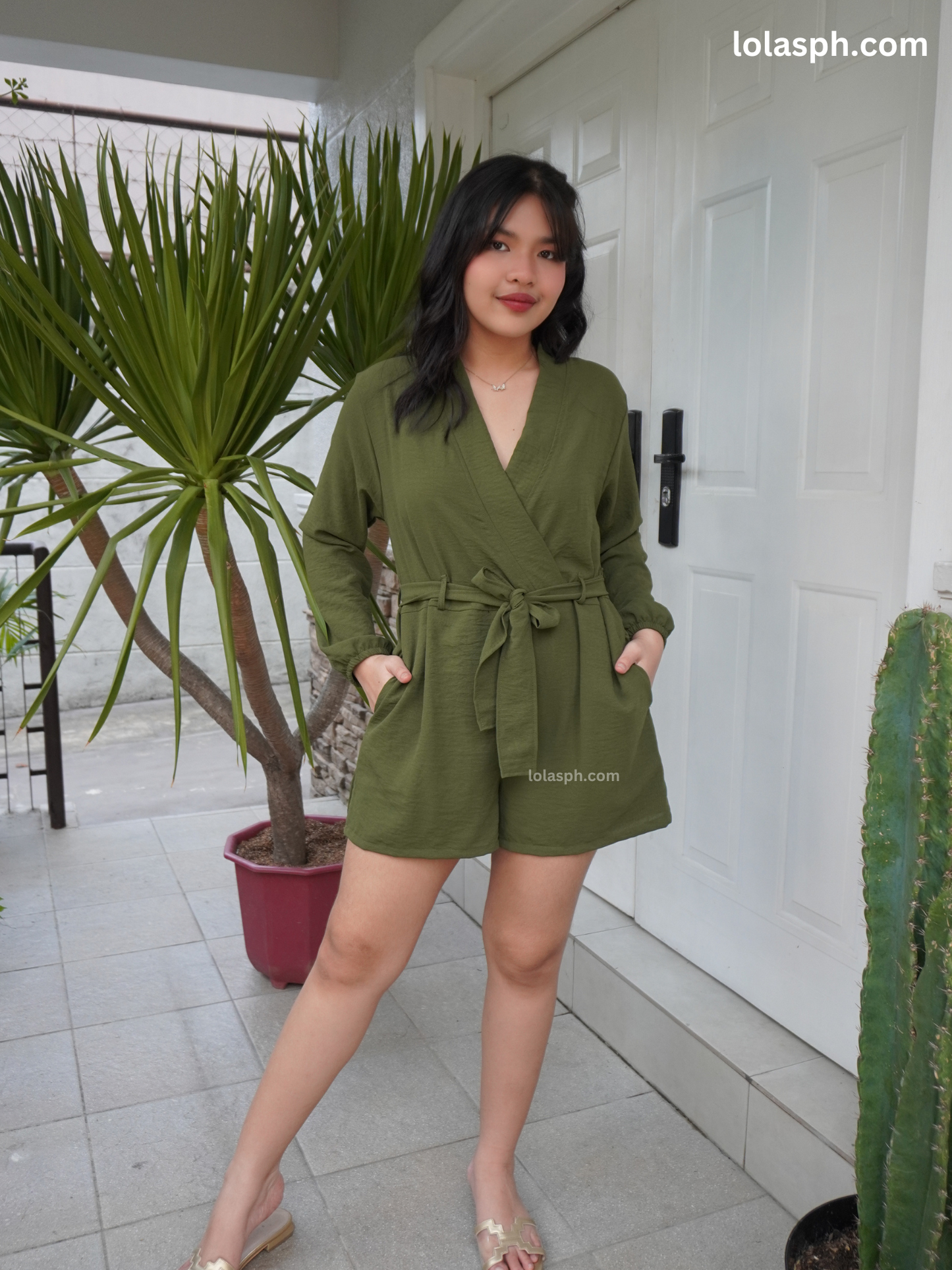 Issa Romper (Olive)