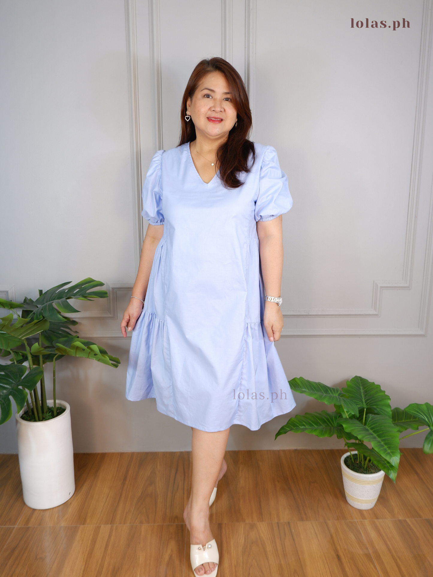 Samantha Dress (Pastel Blue)