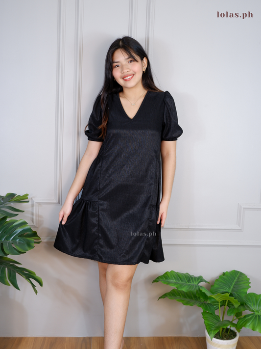 Jaegen Dress (Textured Crepe Black)