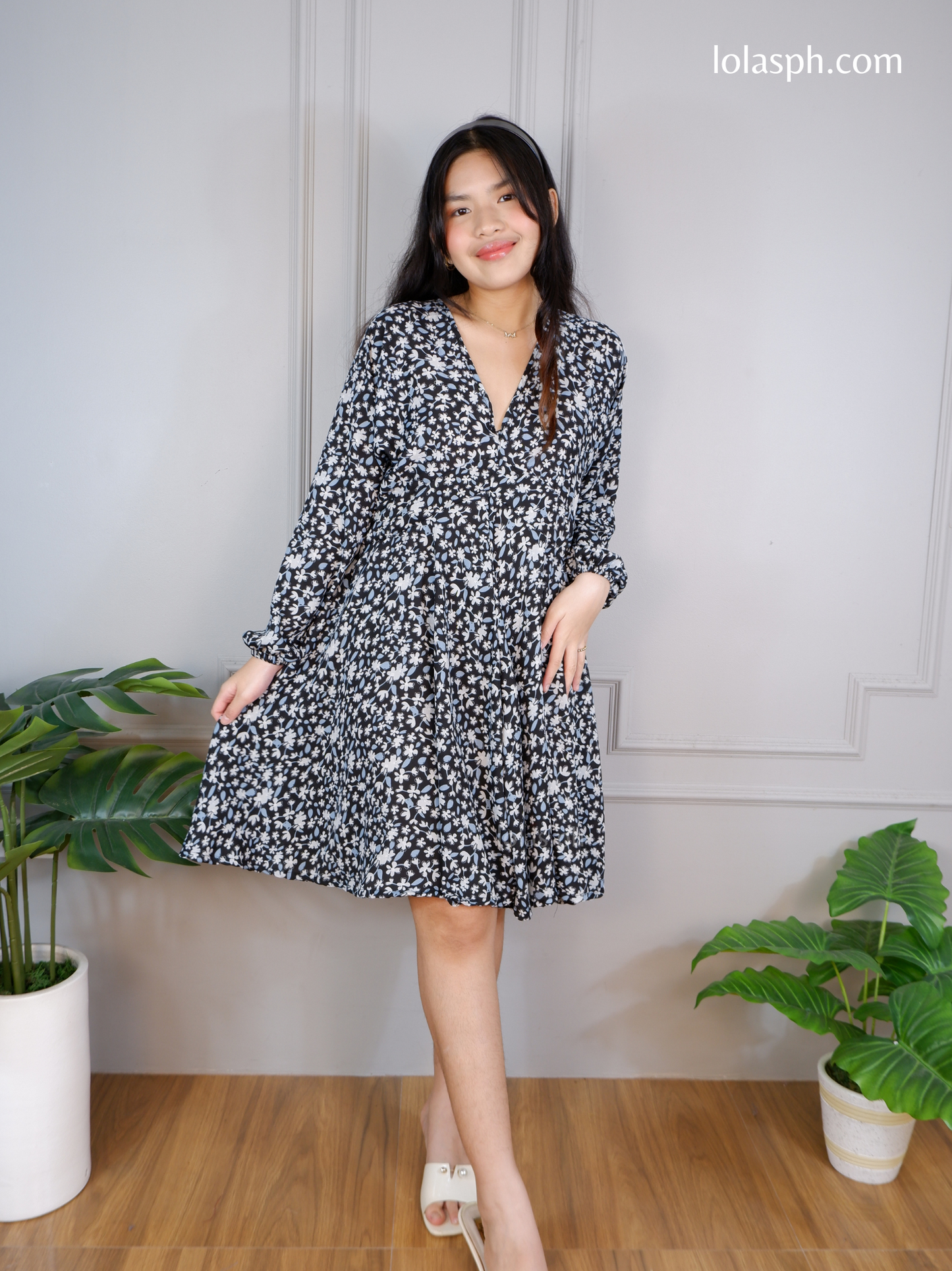 Ricci Dress (Black Blooms)