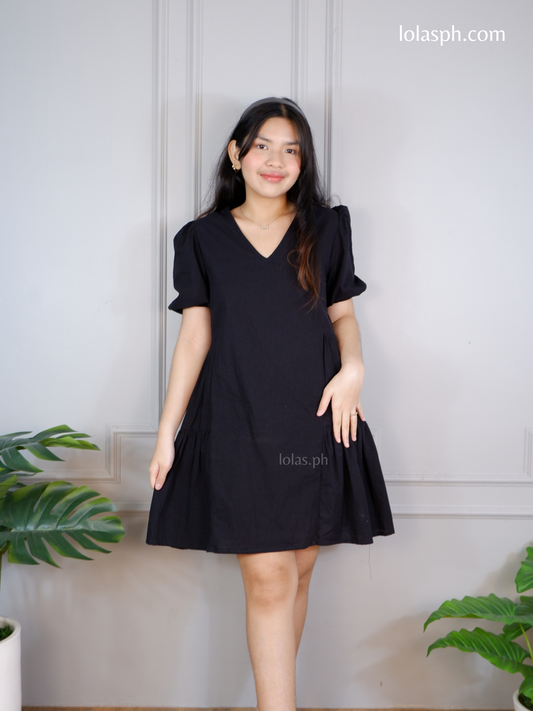 Jaegen Dress (Cotton Linen Black)