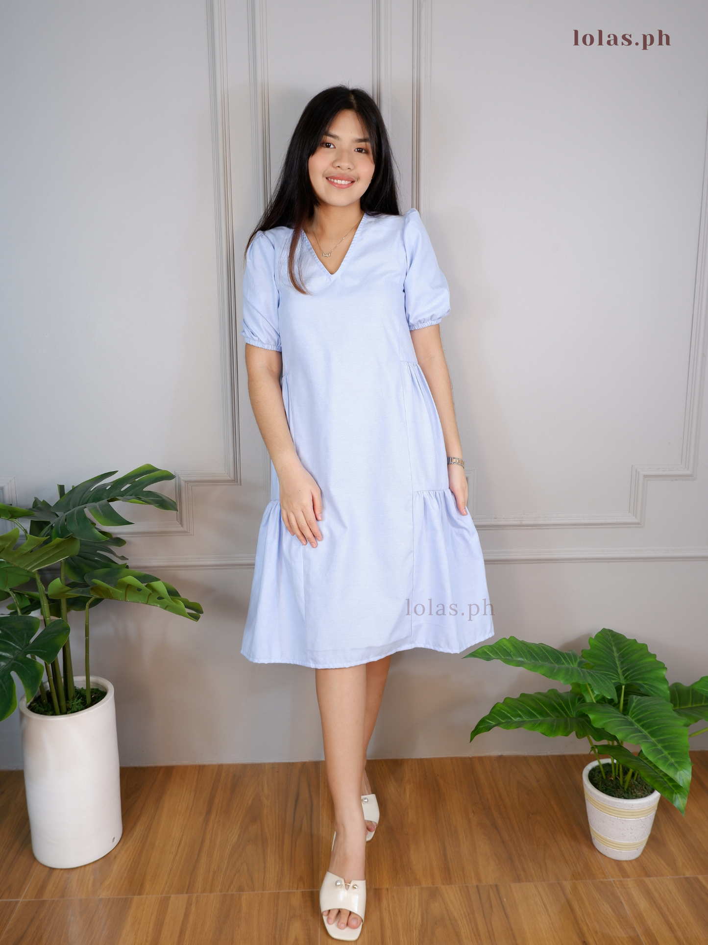 Samantha Dress (Pastel Blue)