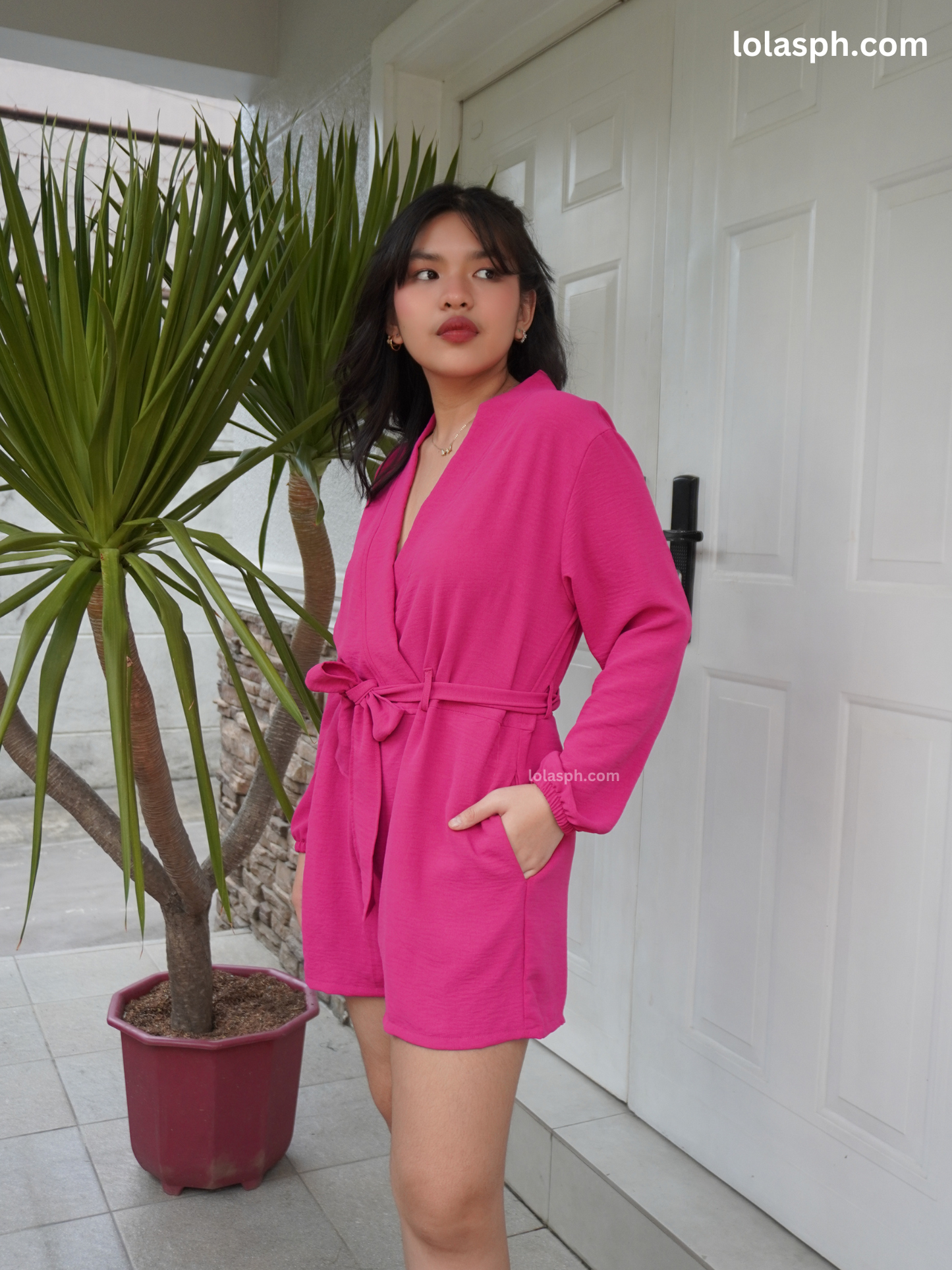 Issa Romper (Fuchsia)