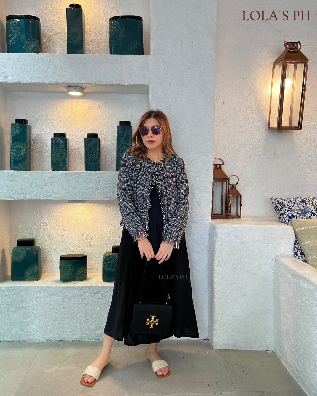 Zoe Tweed Blazer (Black)