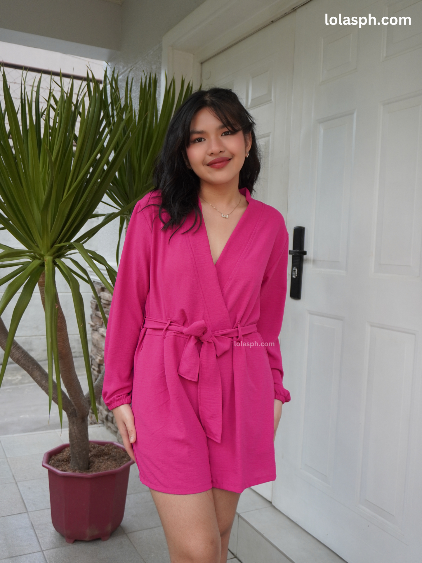 Issa Romper (Fuchsia)