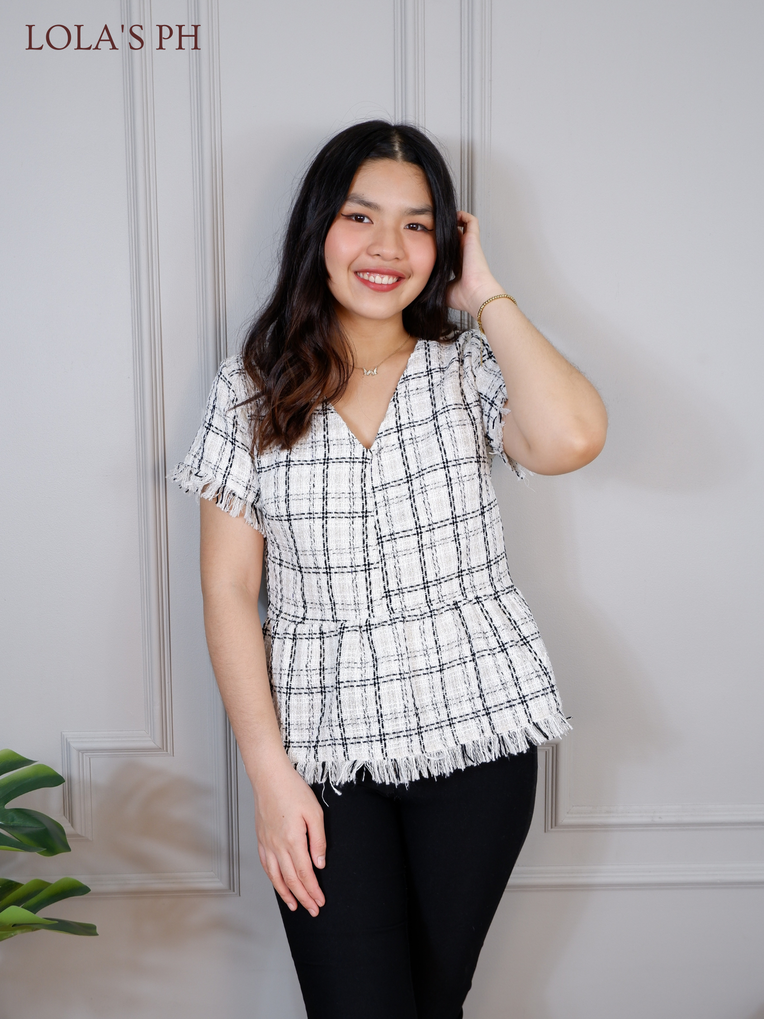 Cally Tweed Top