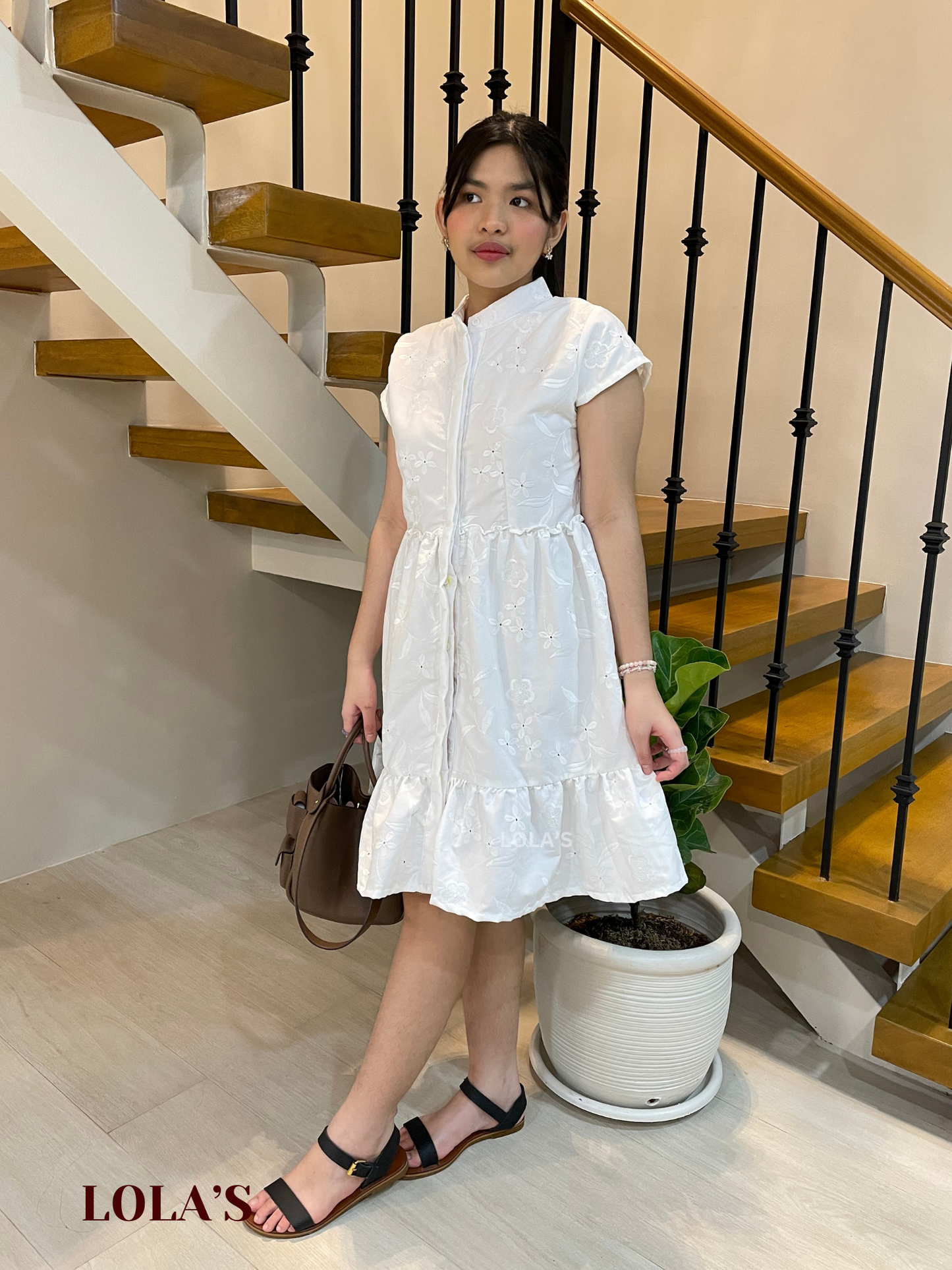 Jihyo Dress (White Eyelet)