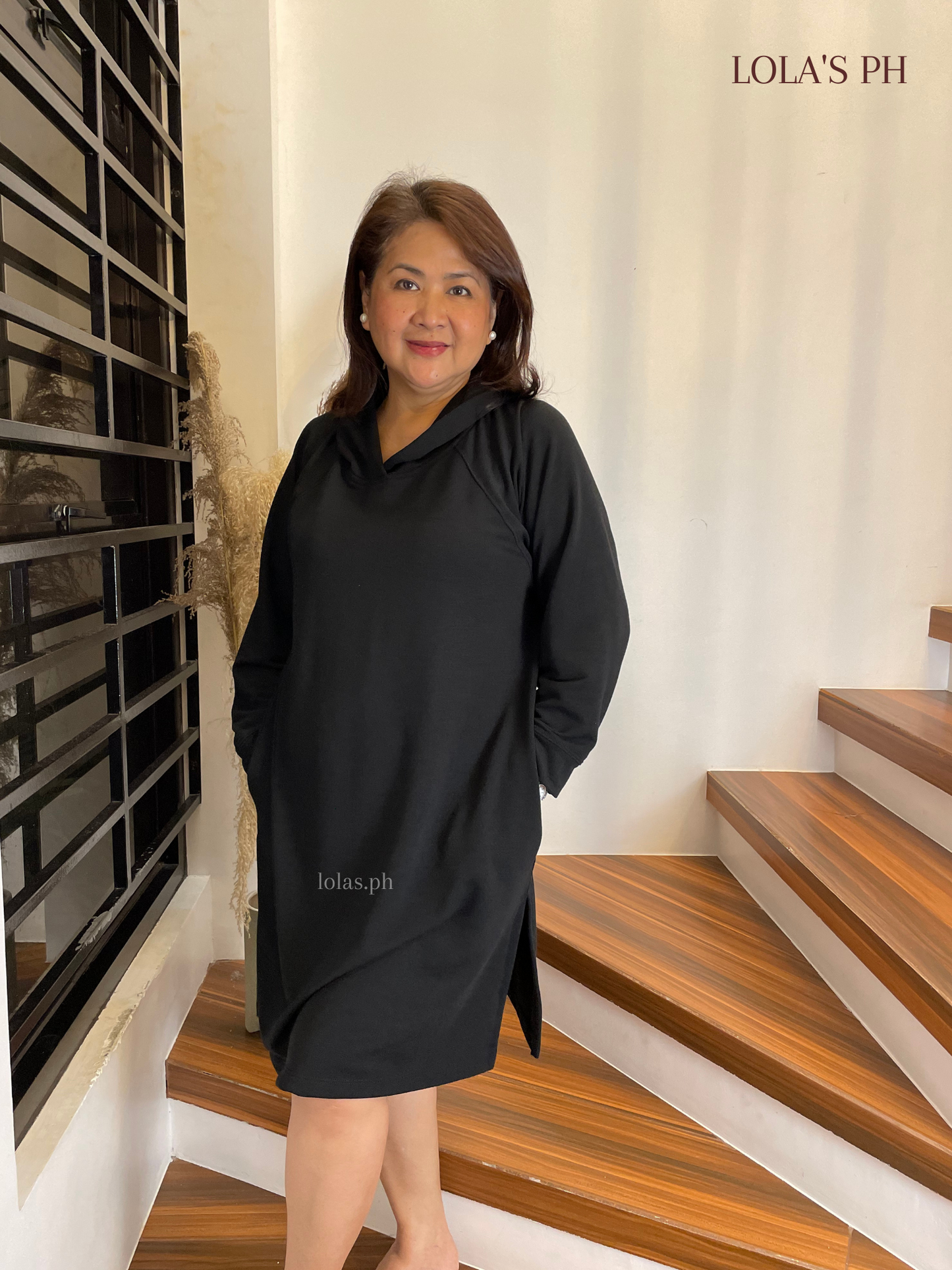 Hoodie Dress (Black)