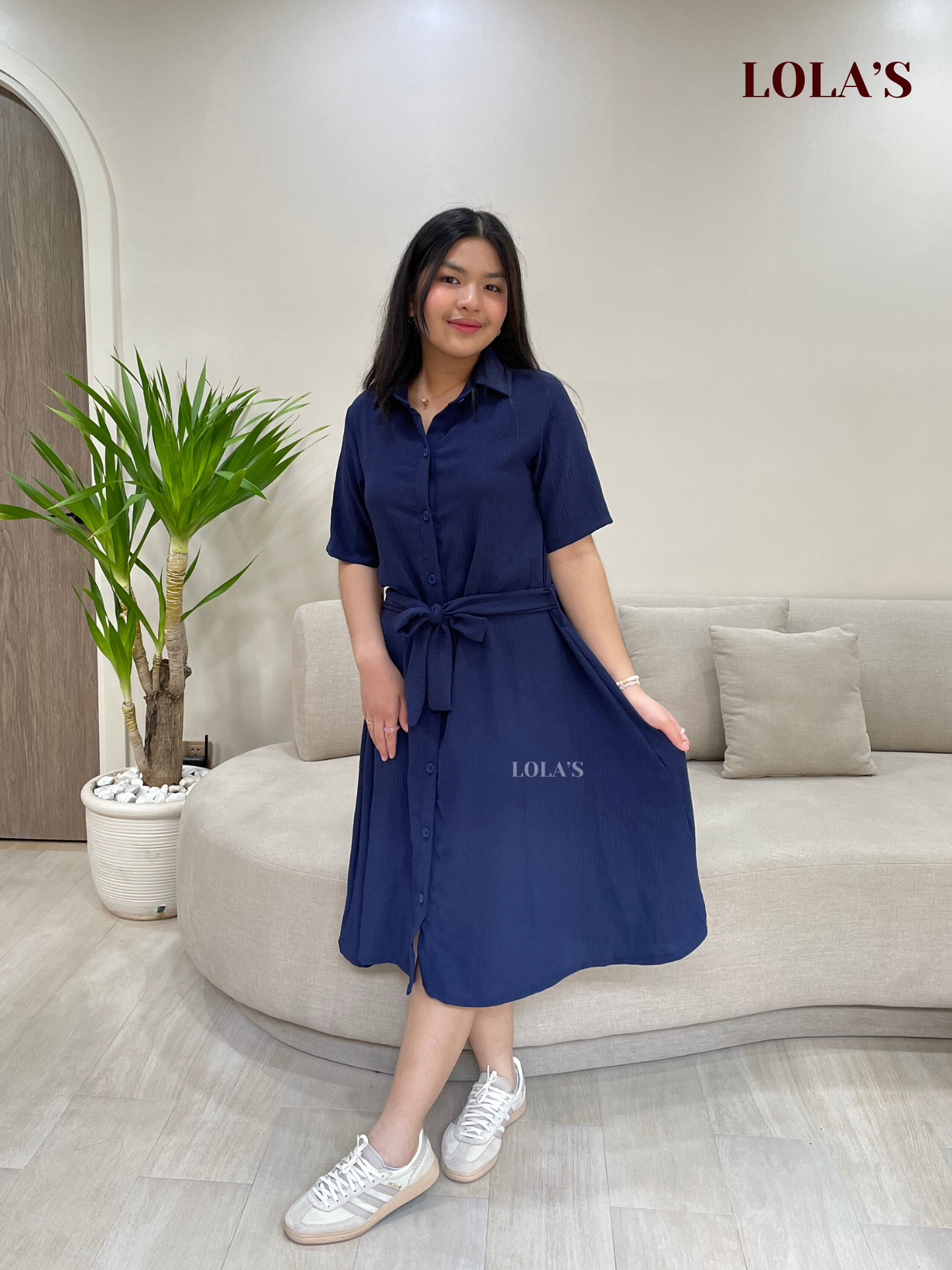 Alexa Polo Dress (Navy Blue)