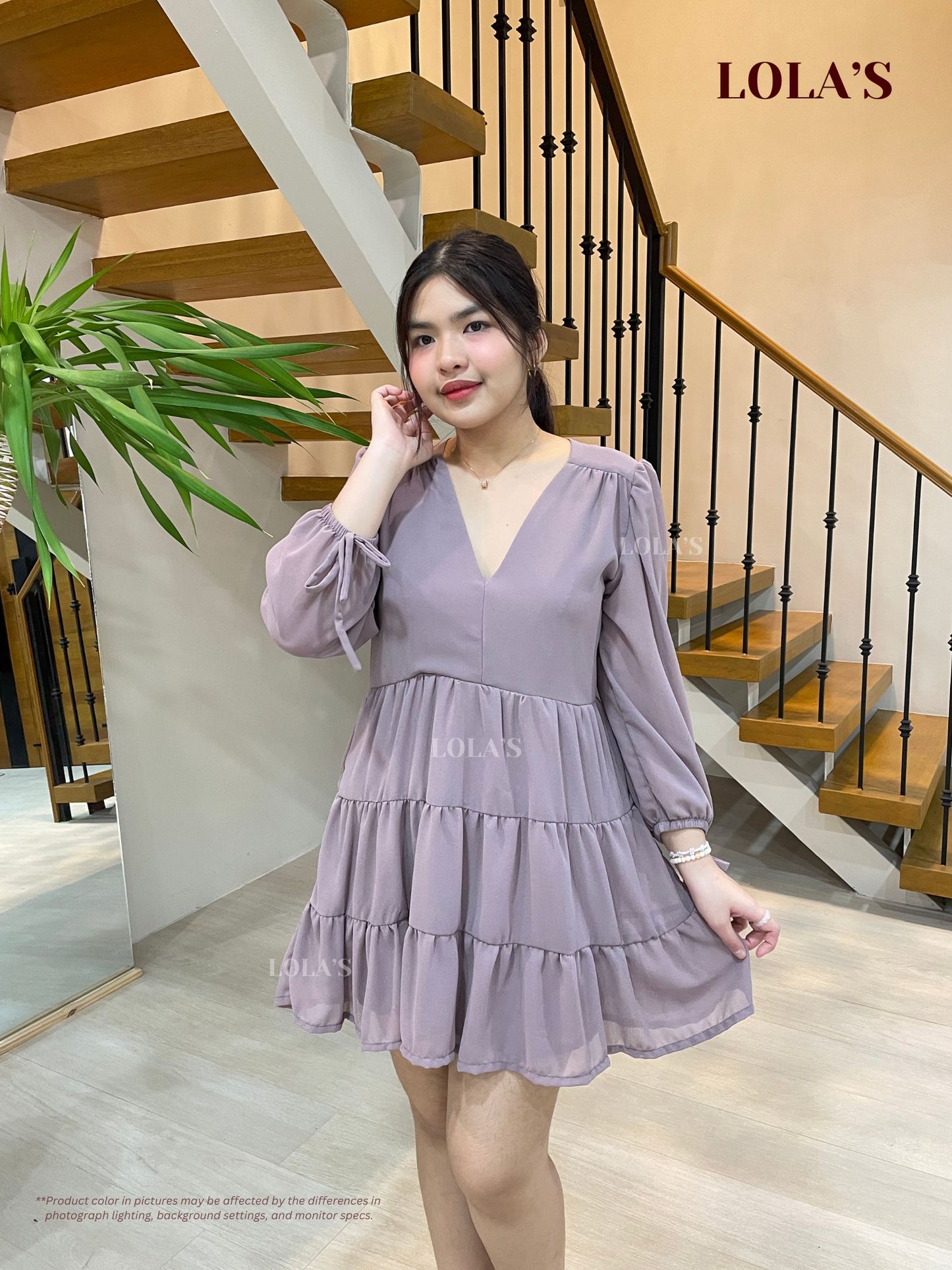 Monina Dress (Warm Taupe)