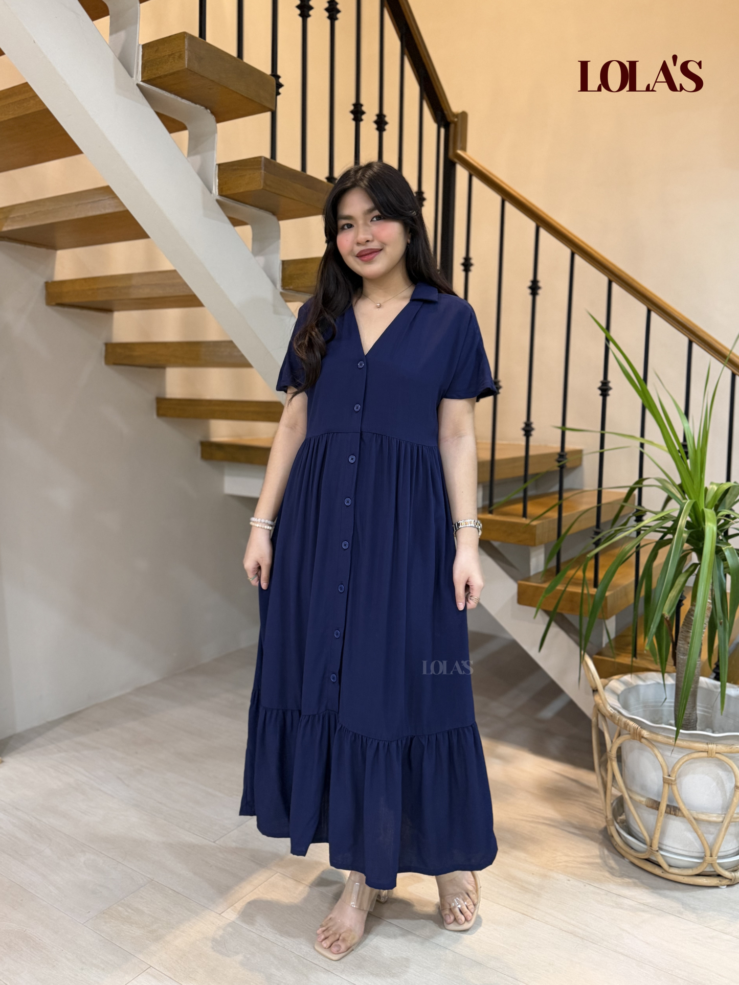 Regine Dress (Navy Blue)