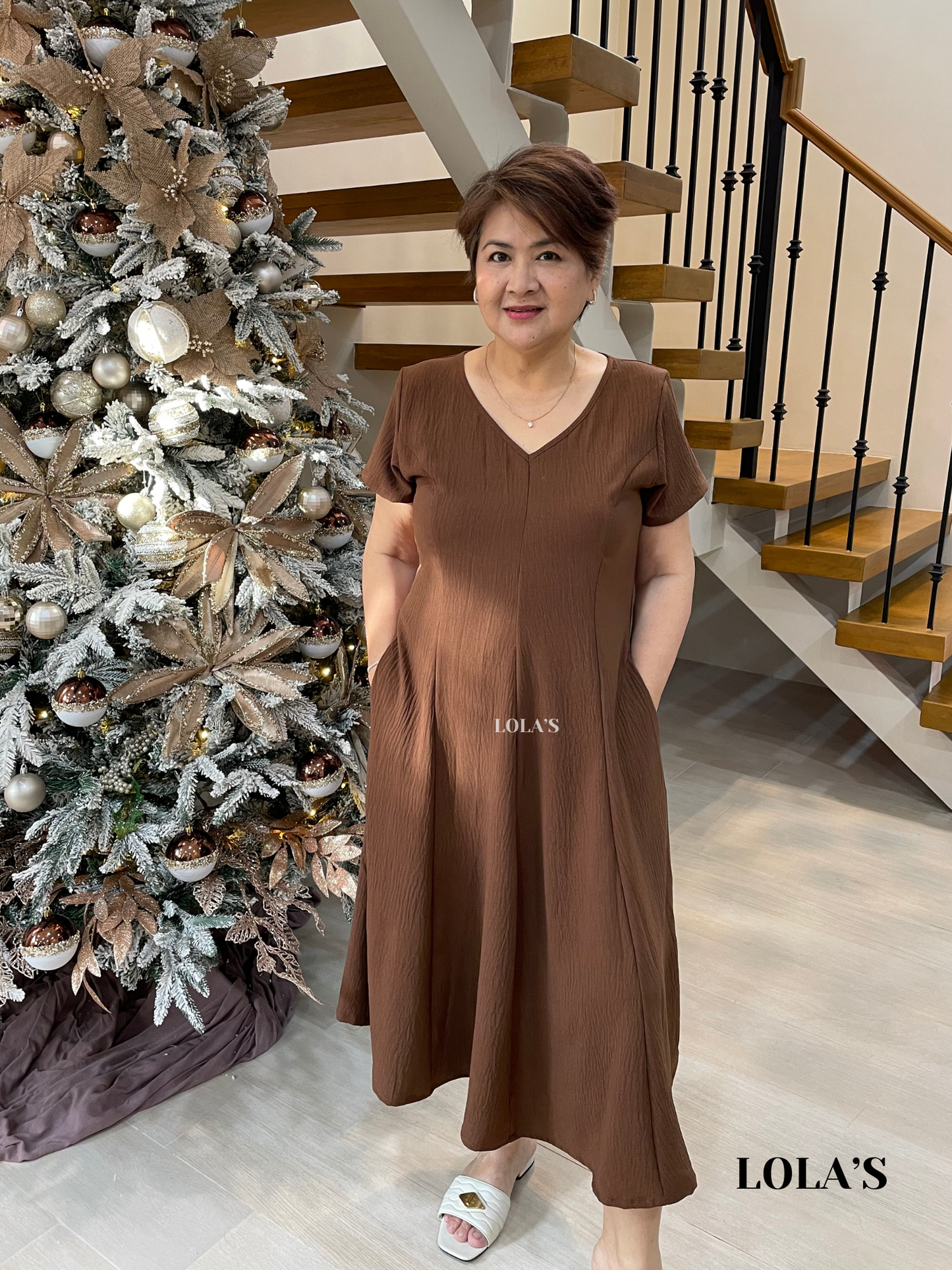 Reema Dress (Cedar Brown)